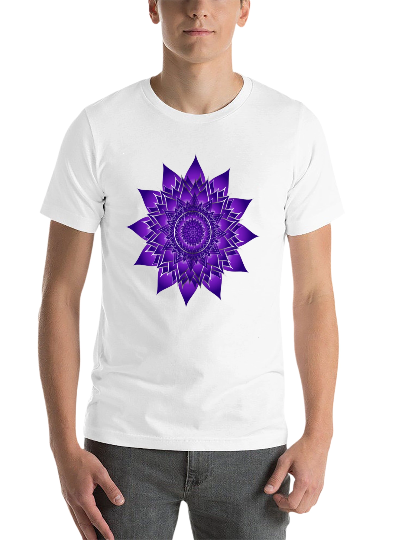 Black Crown Chakra Black T-Shirt - Spiritual Design view 14