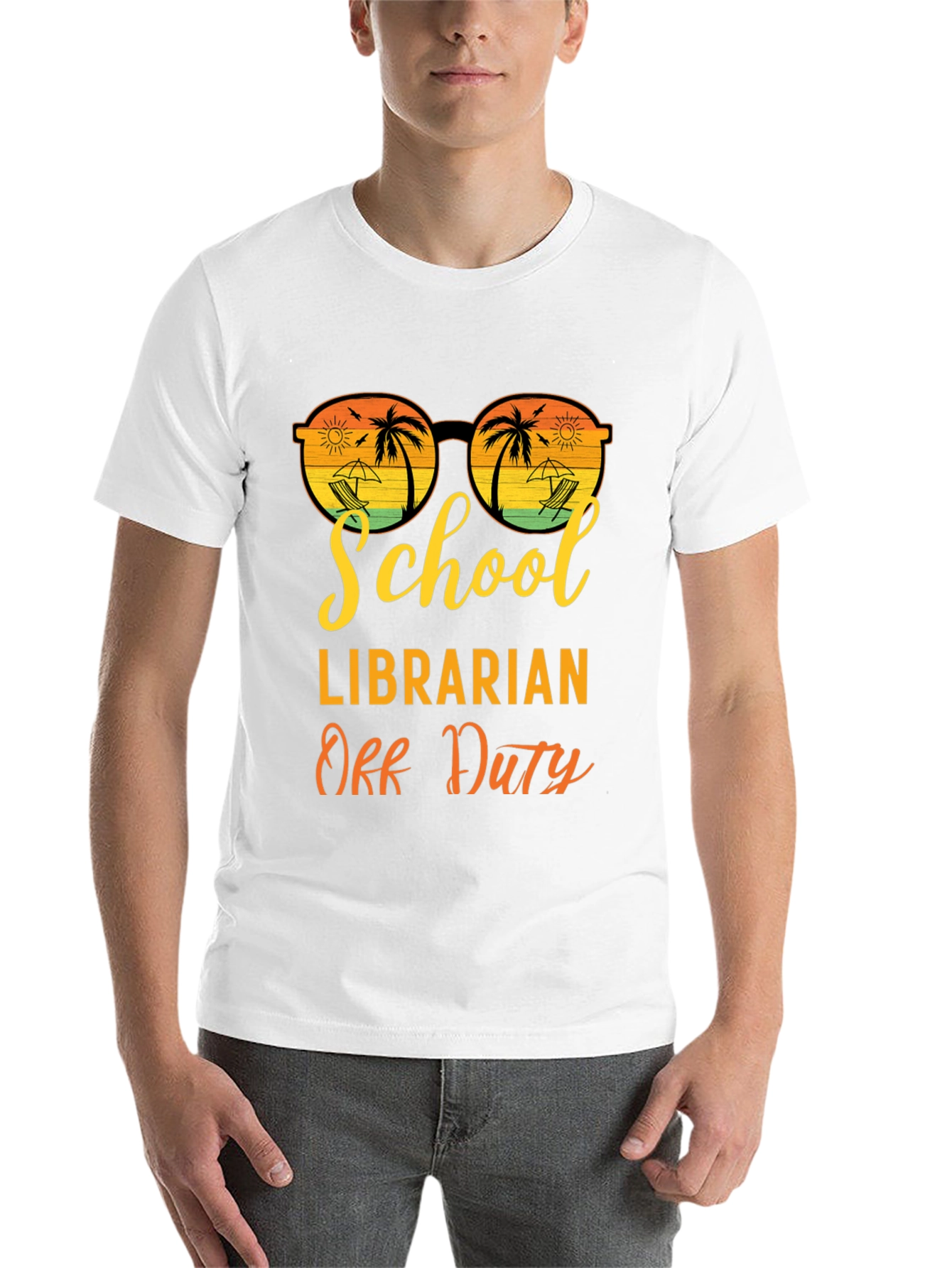 Black School Librarian Off Duty Graphic T-Shirt view 14