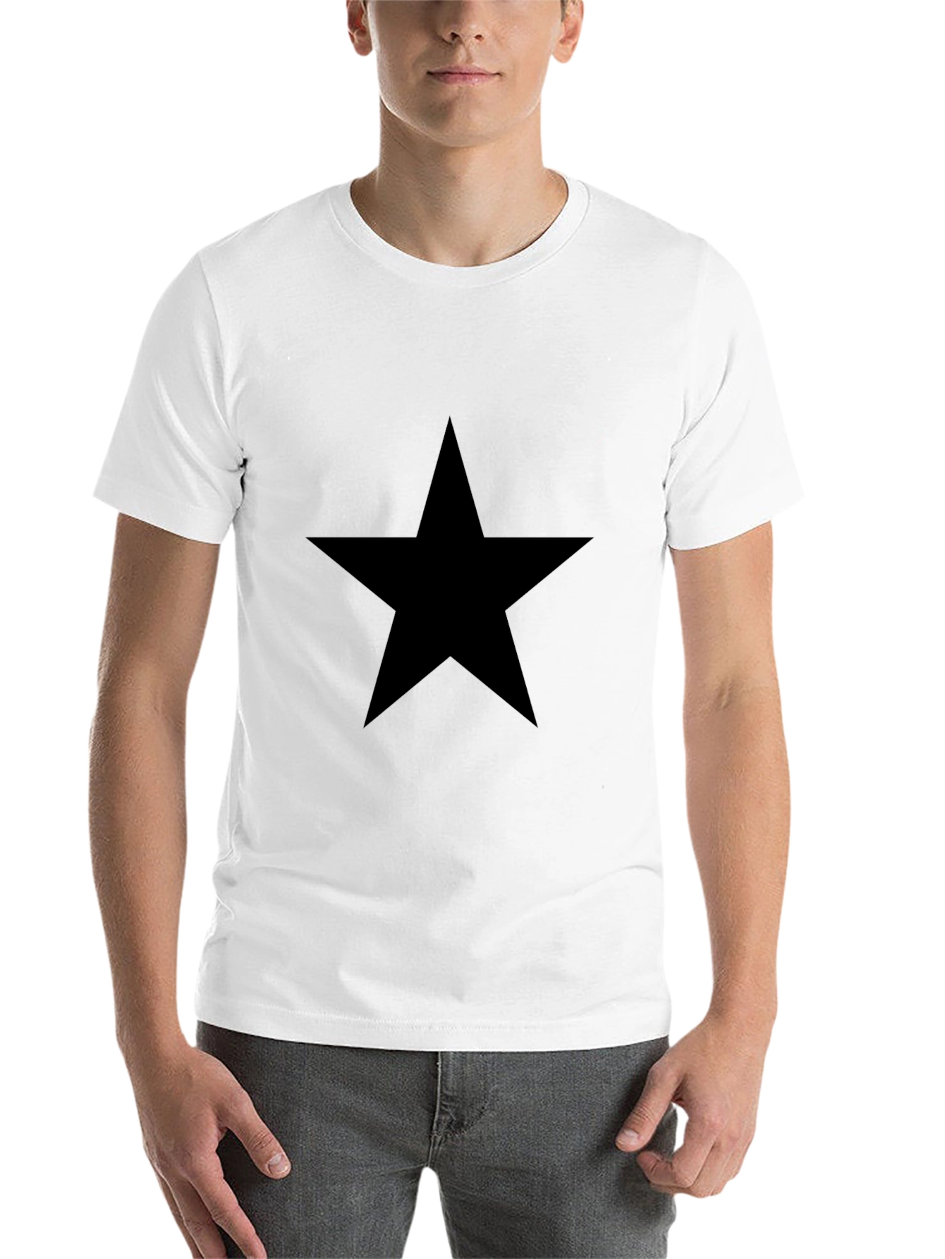 Black Black Star Graphic Tee - Mens Casual Shirt view 14