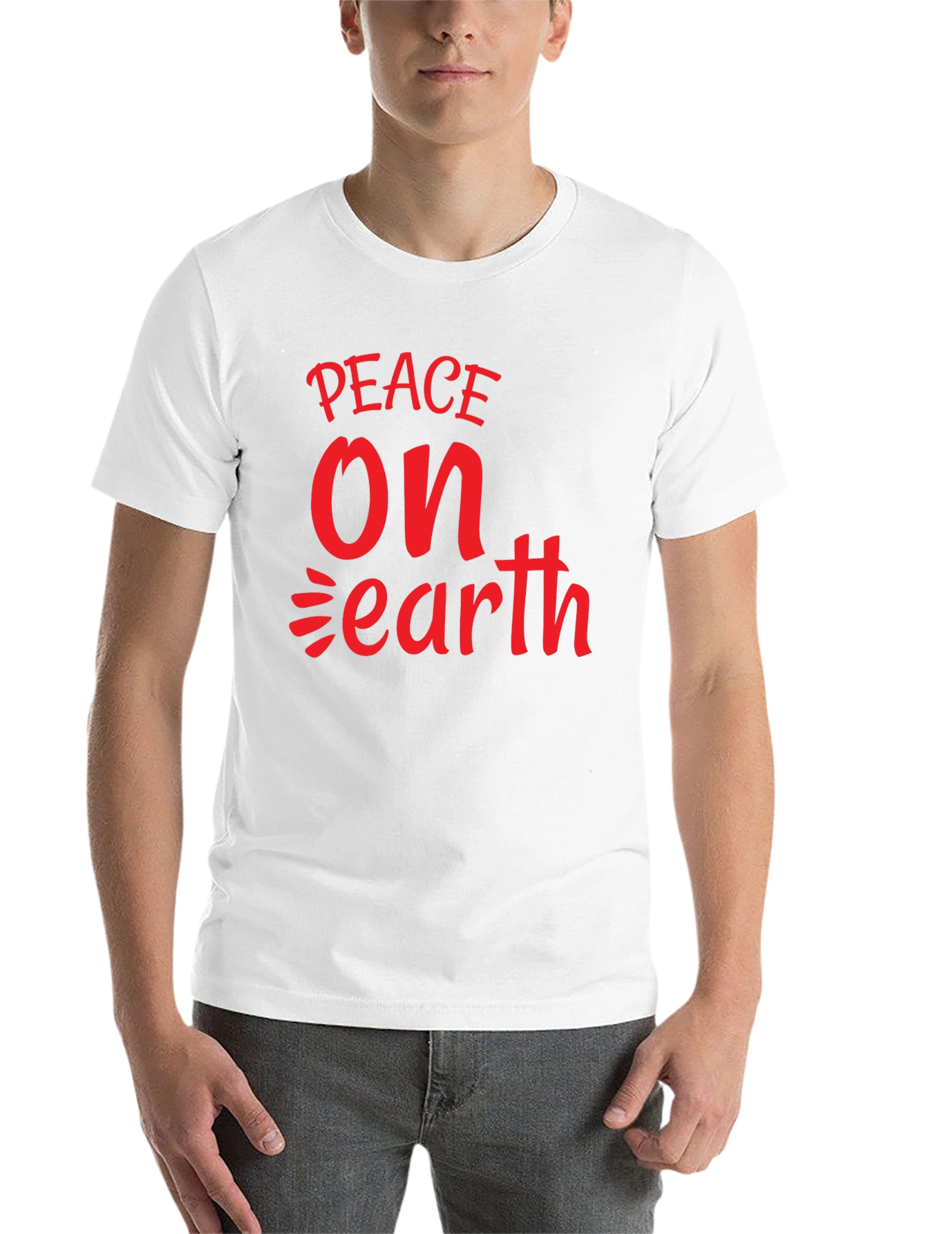 Black Peace On Earth Graphic Tee - Black Cotton view 14