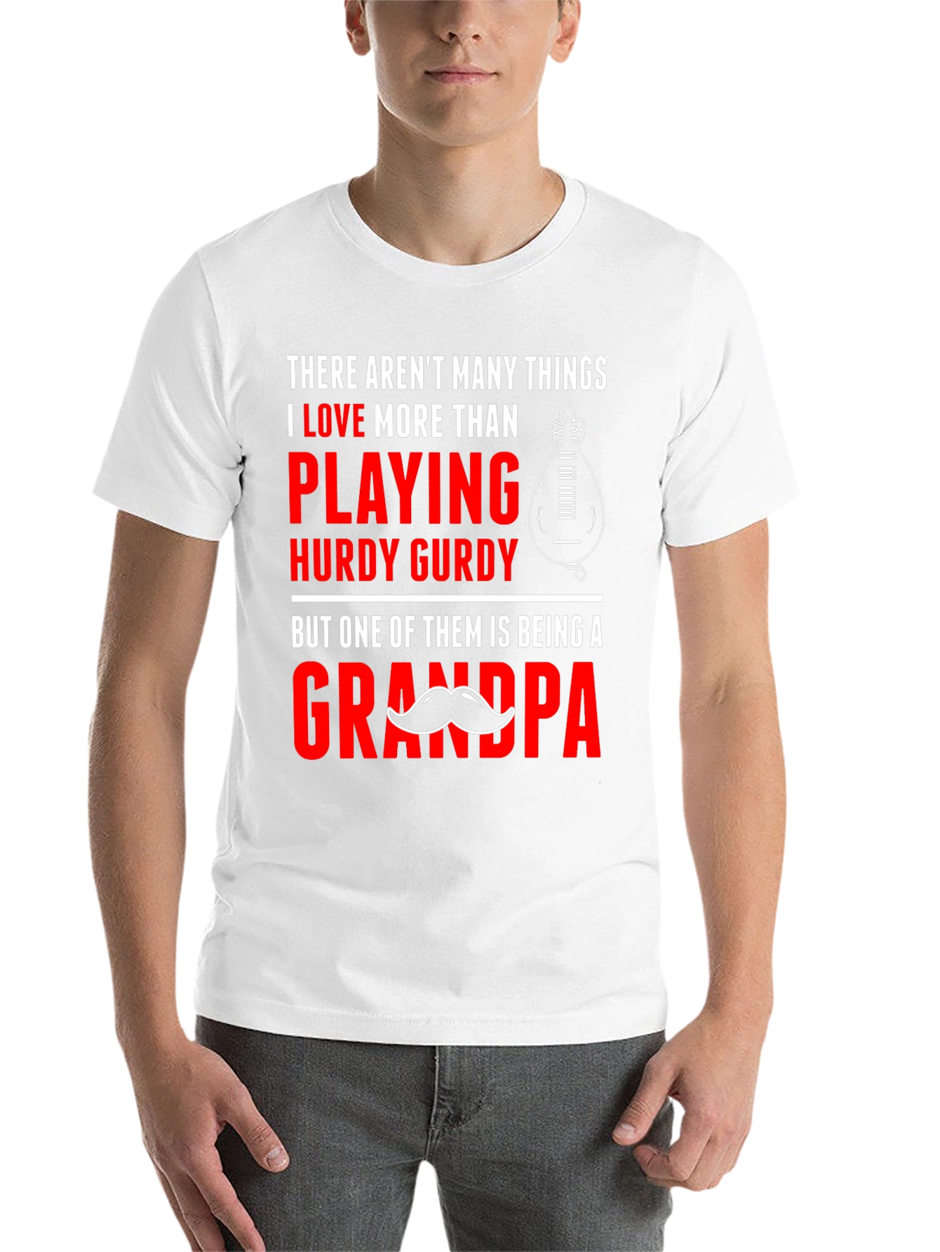Black Hurdy Gurdy Grandpa T-Shirt view 14