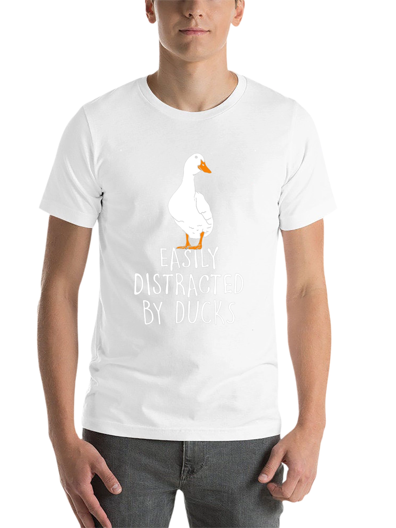 Black Easily Distracted By Ducks T-Shirt, Duck Lover Tee view 14