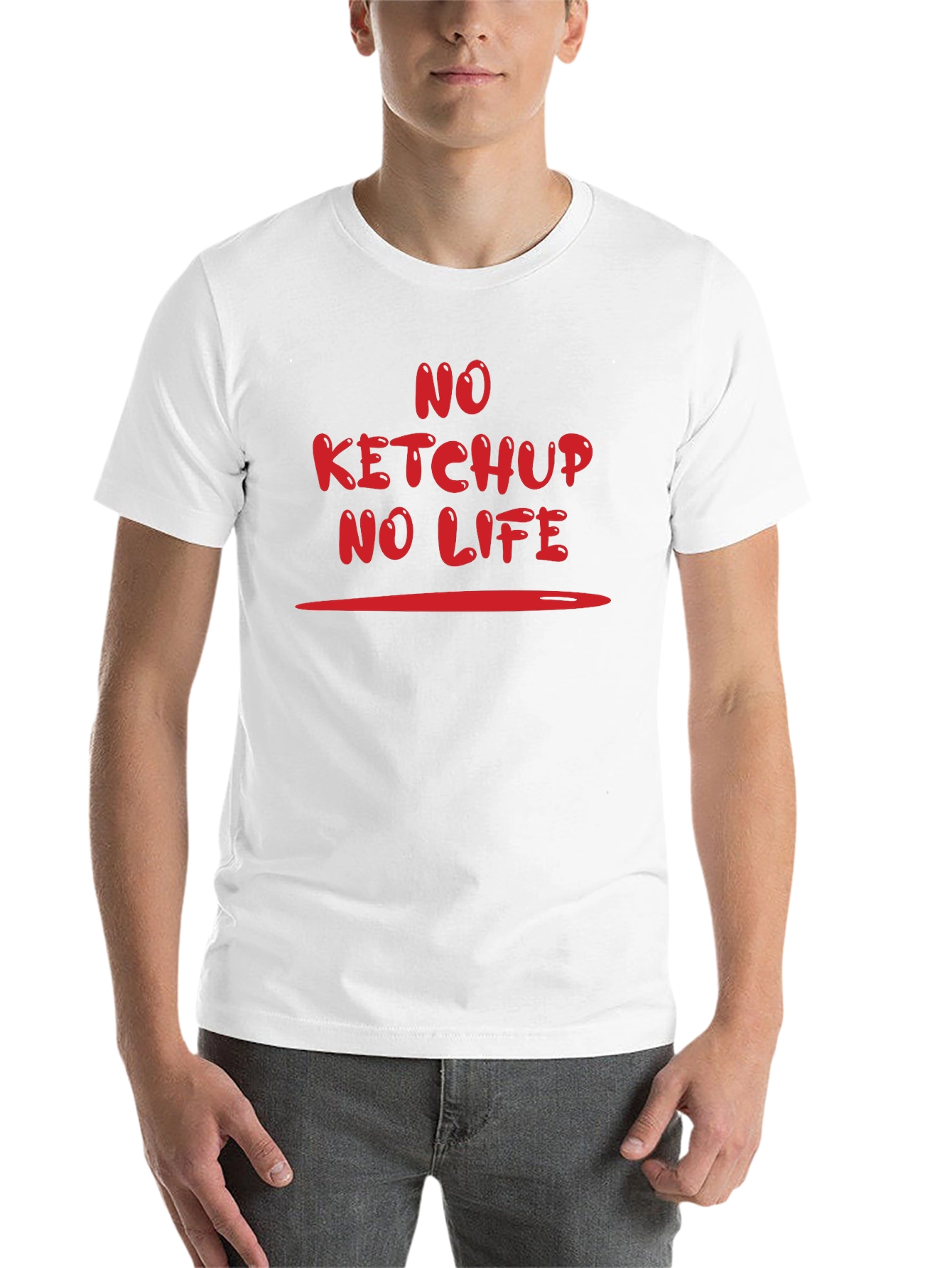 Black No Ketchup No Life Graphic T-Shirt view 14