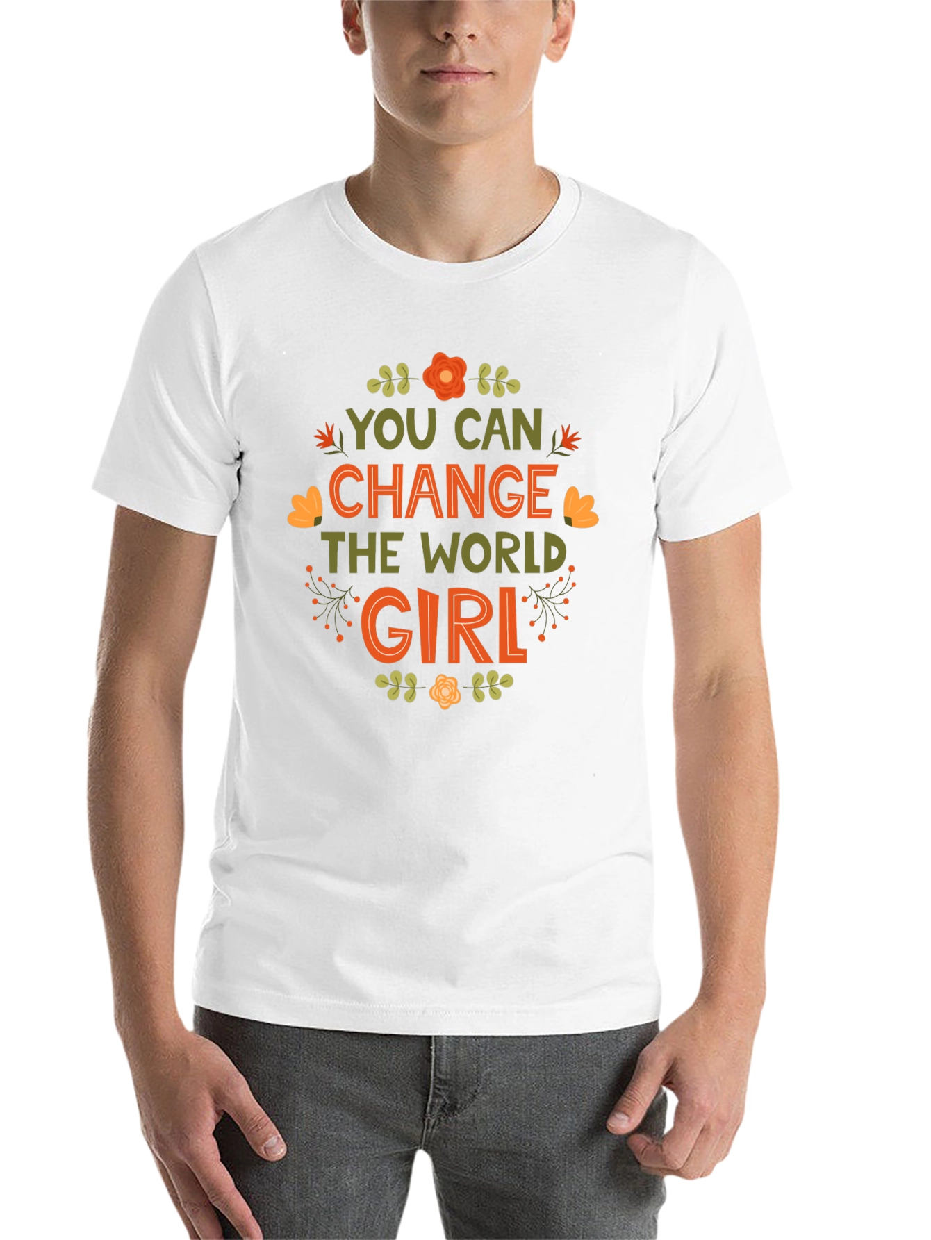 Black You Can Change the World Girl T-Shirt view 14