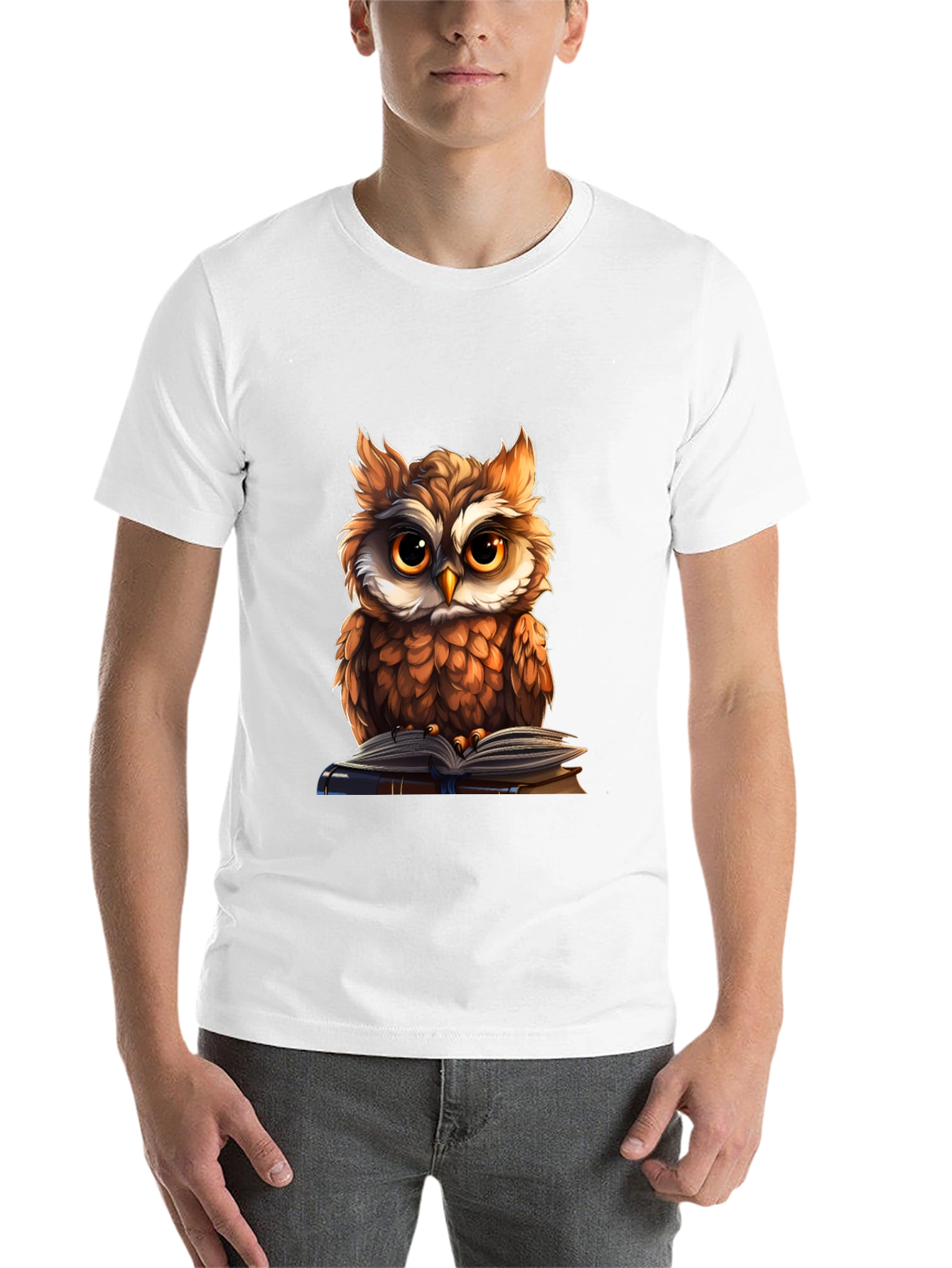 Black Owl Reading Book Graphic Tee view 14