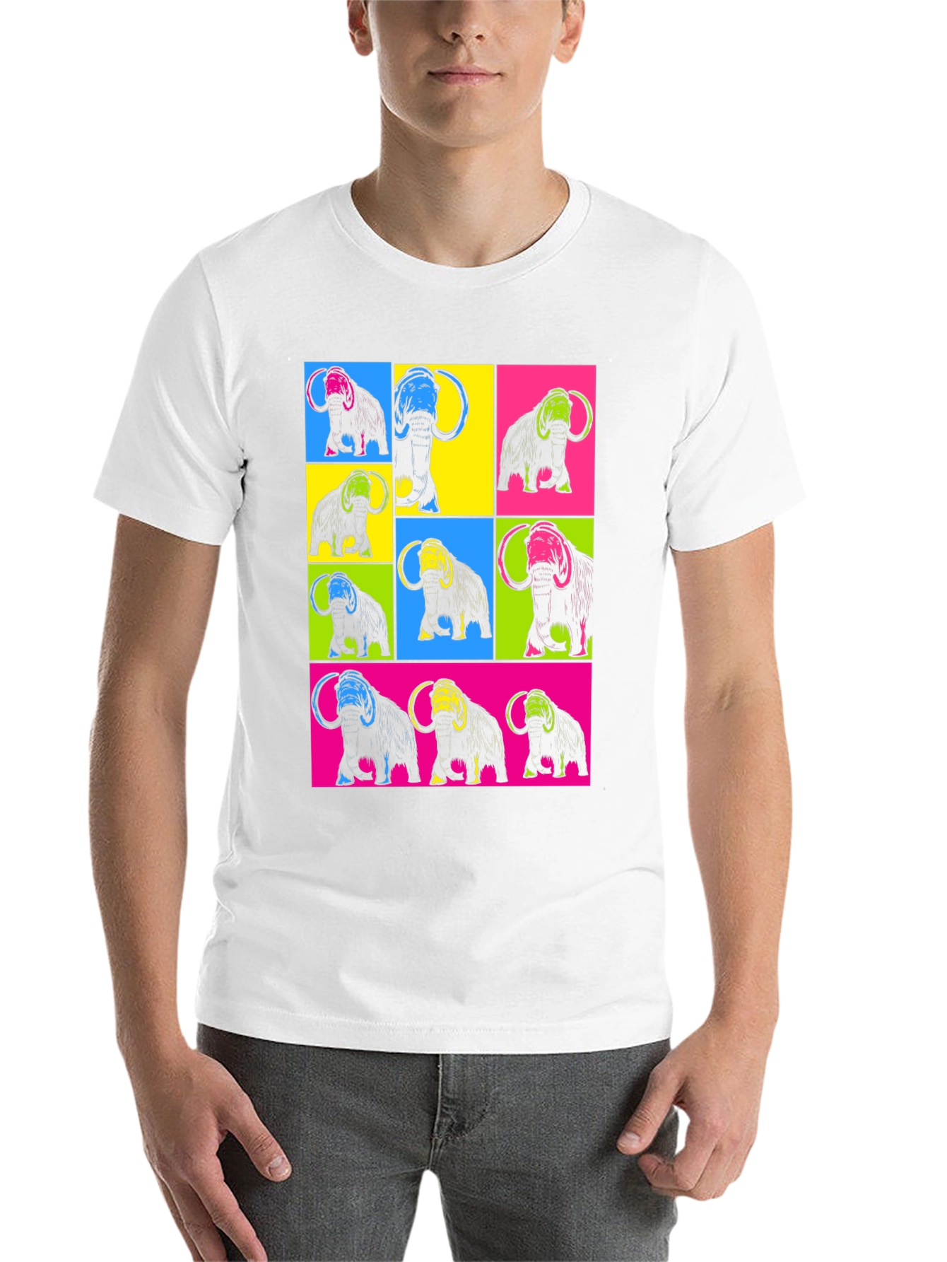 Black Pop Art Mammoth T-Shirt - Black view 14