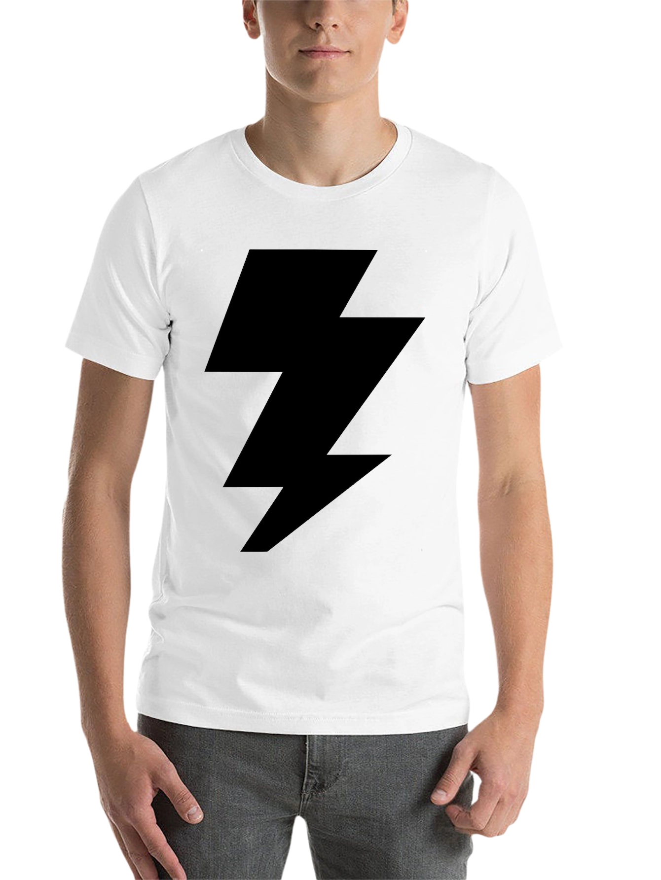 Black Black Lightning Bolt Graphic Tee - Men's view 14
