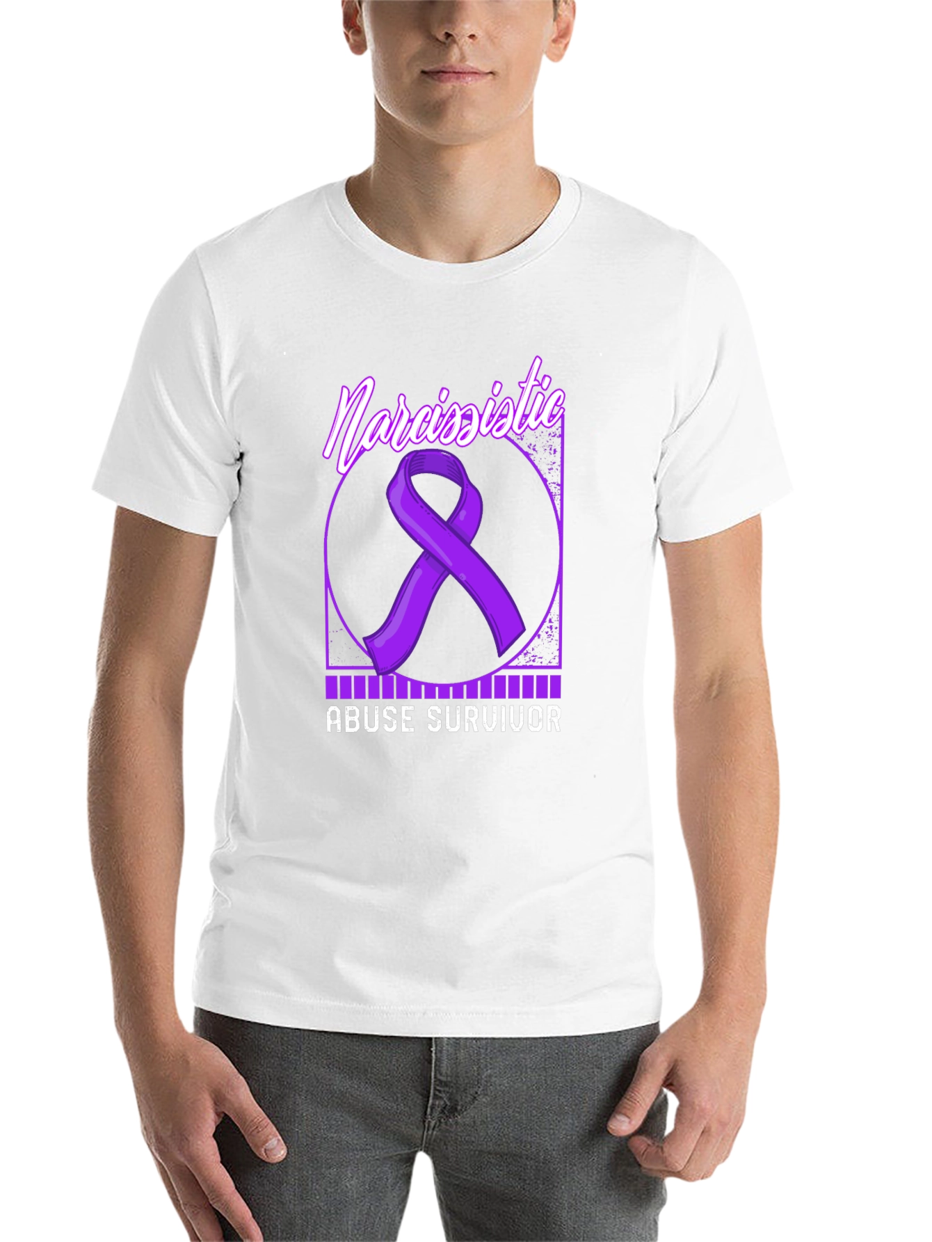 Black Narcissistic Abuse Survivor Awareness T-Shirt view 14