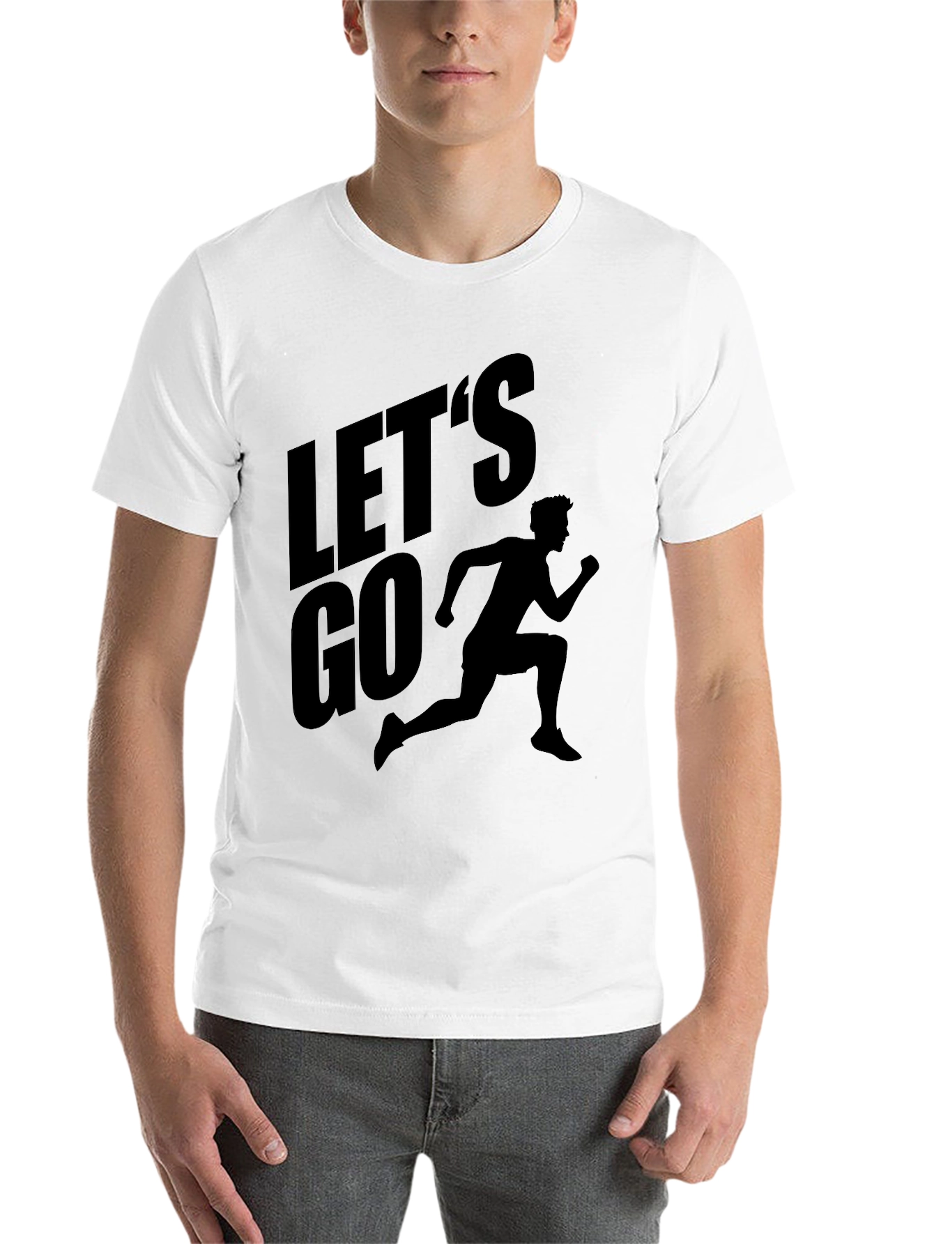 Black Let's Go Runner Graphic T-Shirt - Black view 14
