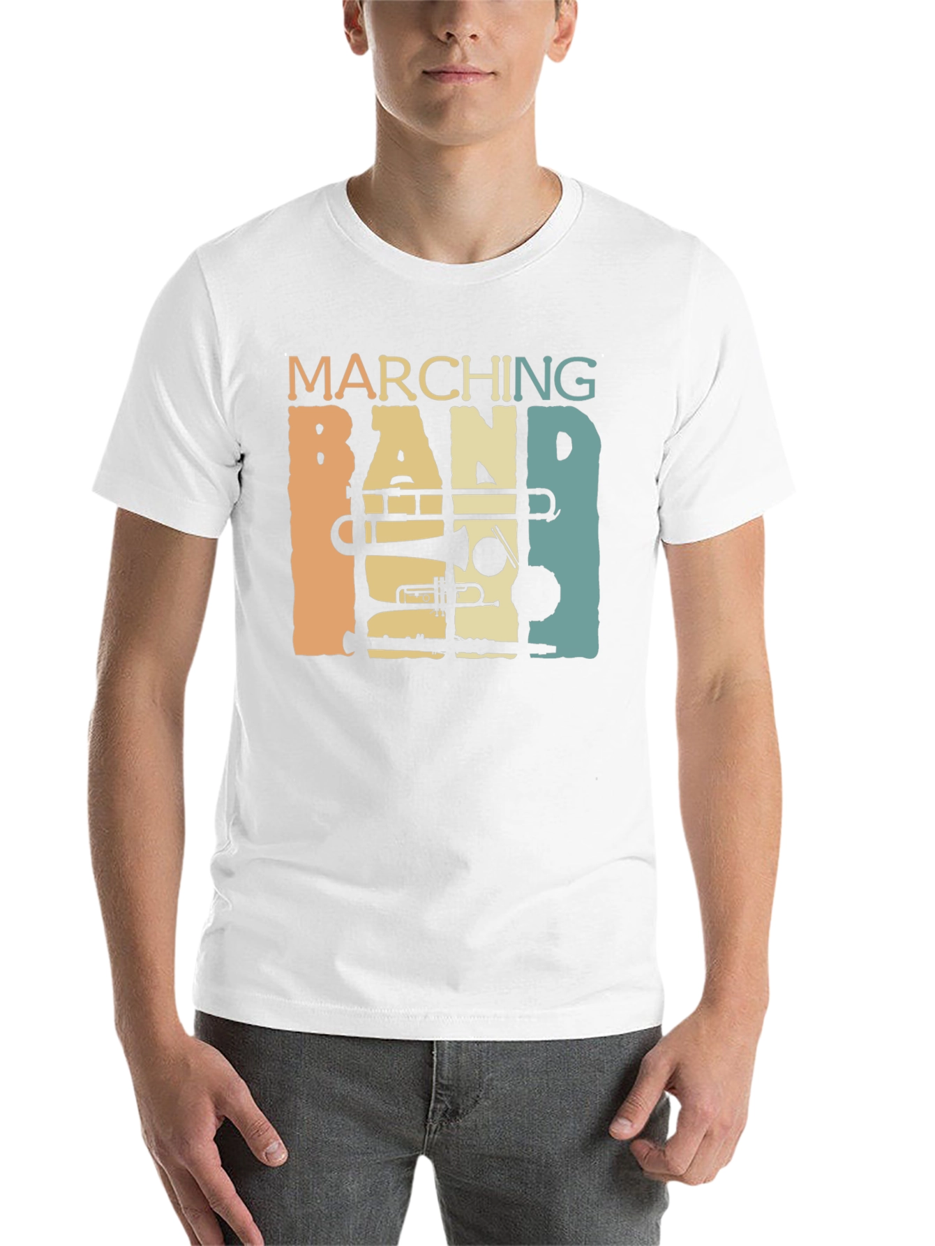 Black Marching Band Retro T-Shirt view 14