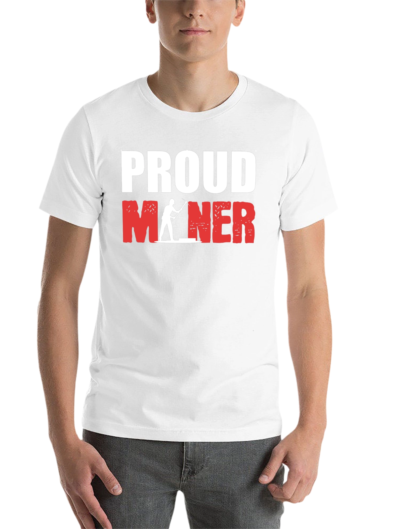 Black Proud Miner Graphic T-Shirt - Black view 14