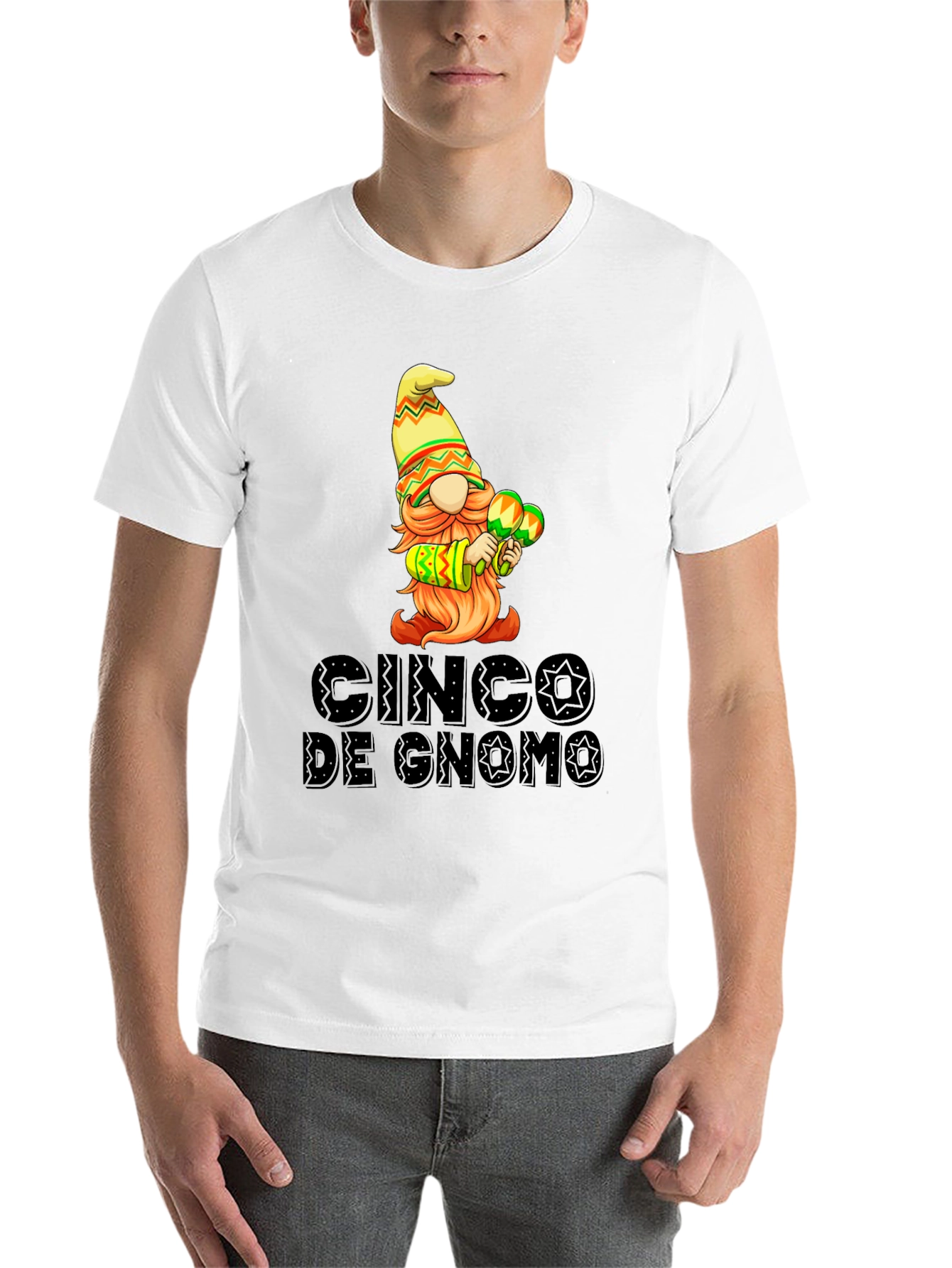 Black Cinco de Gnomo Graphic T-Shirt - Festive Fun view 14