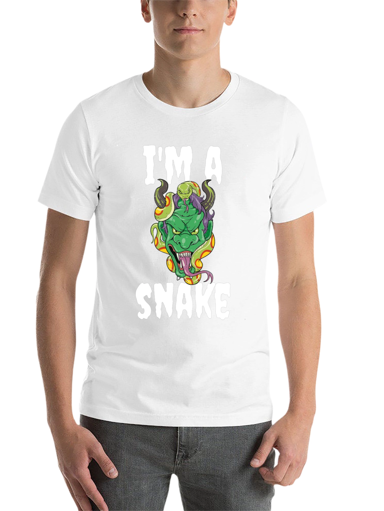 Black I'm A Snake Graphic T-Shirt view 14