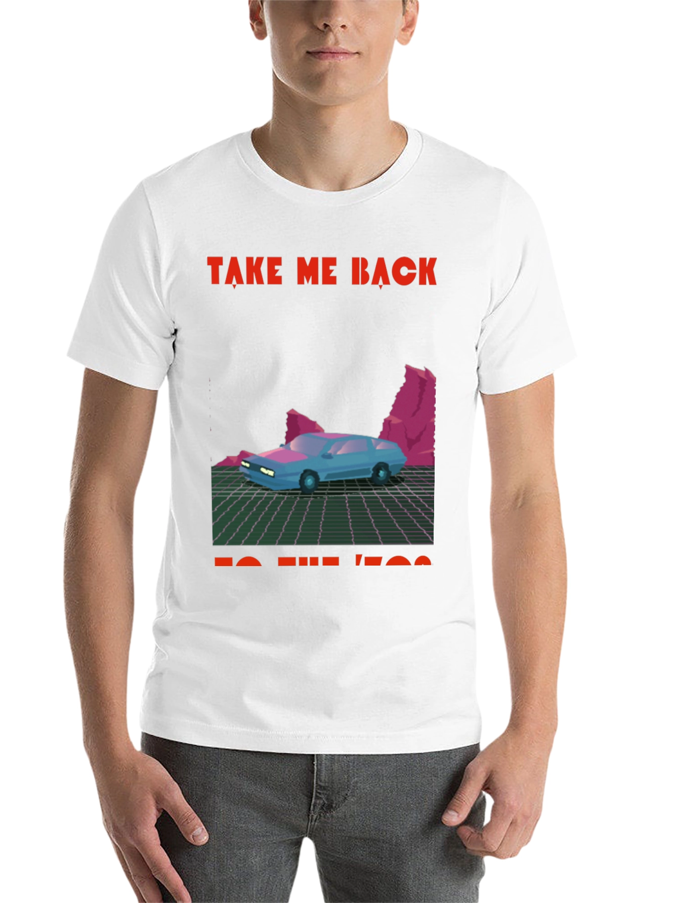 Black Retro 80s Car Graphic Tee view 14