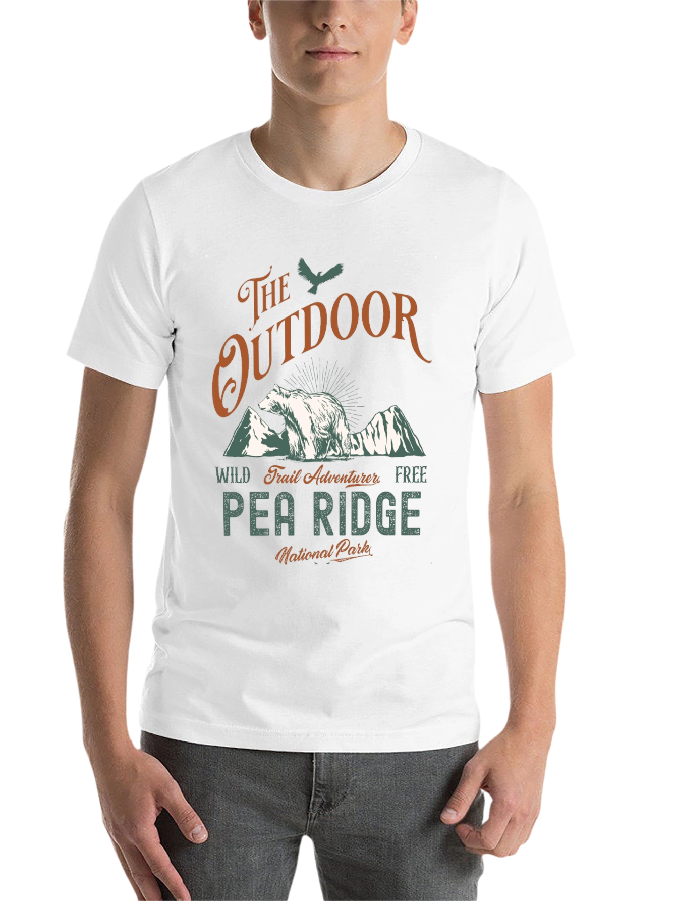 Black Outdoor Adventure T-Shirt - Pea Ridge National Park view 14