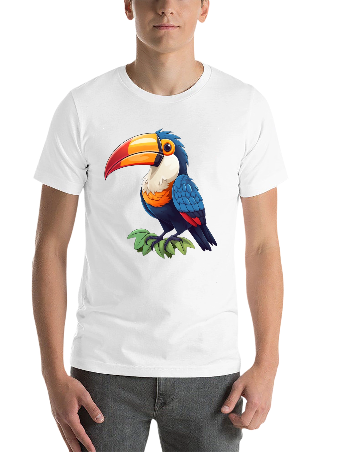 Black Toucan Graphic Tee - Tropical Bird Shirt view 14