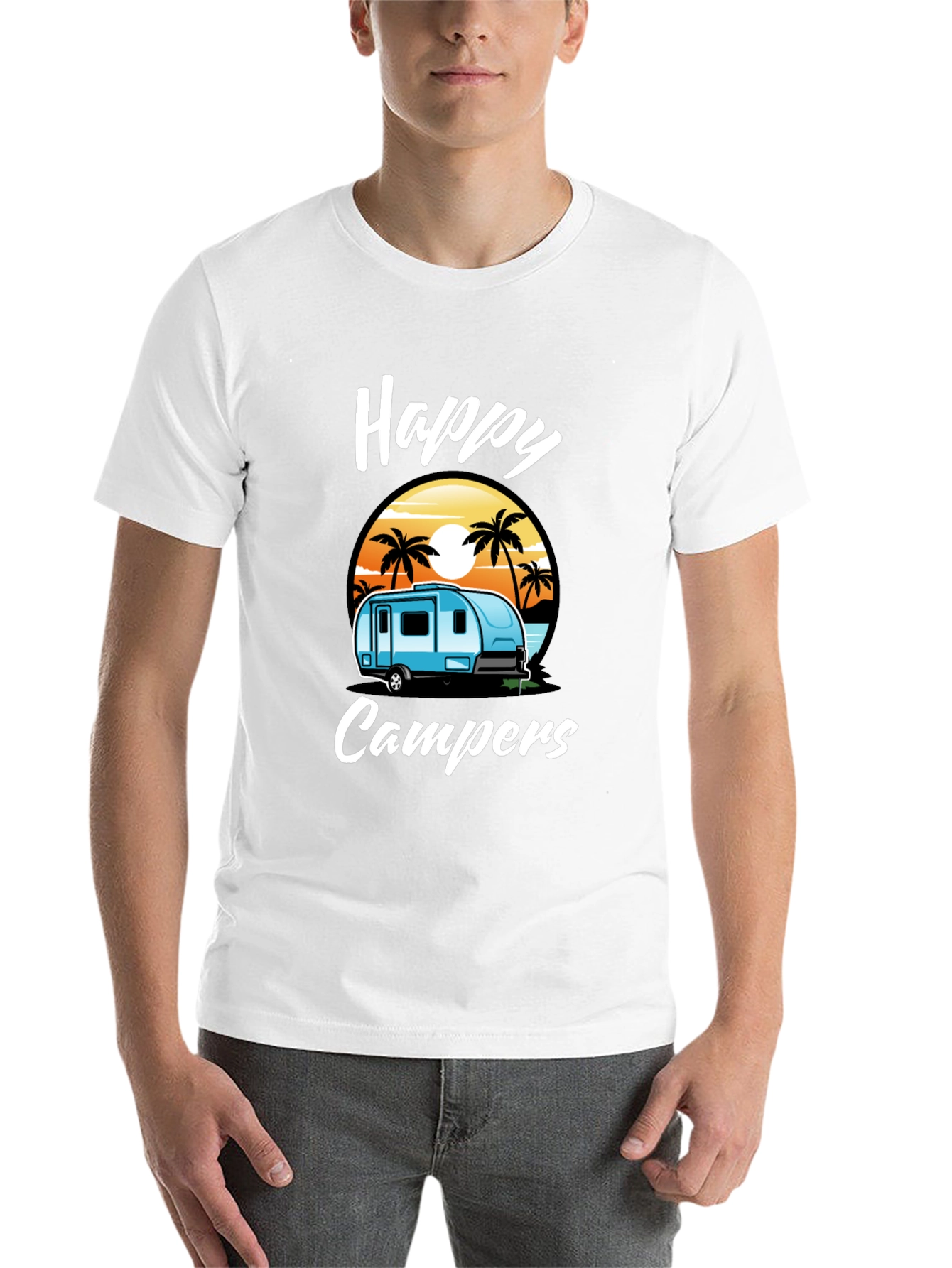 Black Happy Campers Graphic Tee view 14