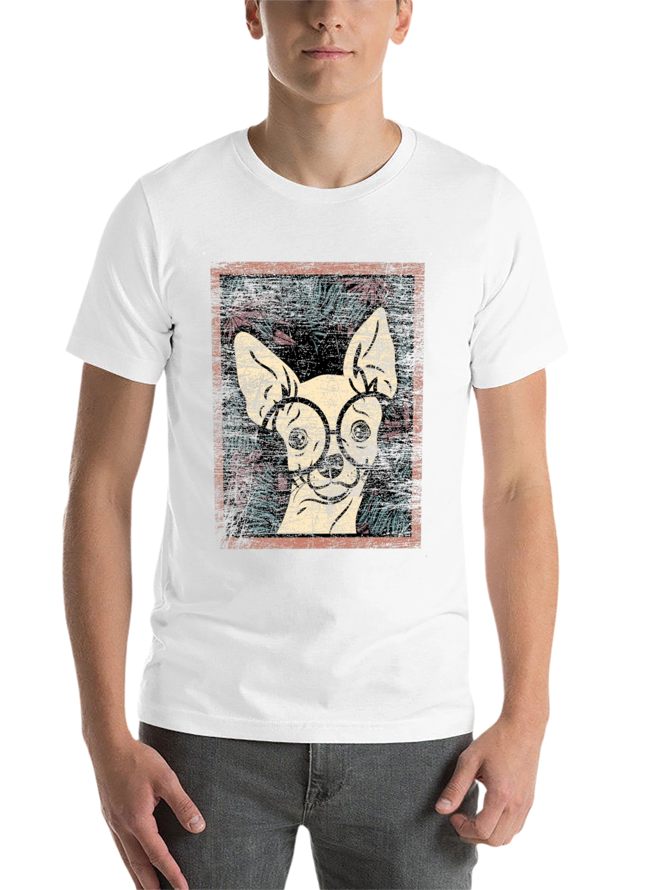 Black Dog with Glasses Graphic Print Tee view 14