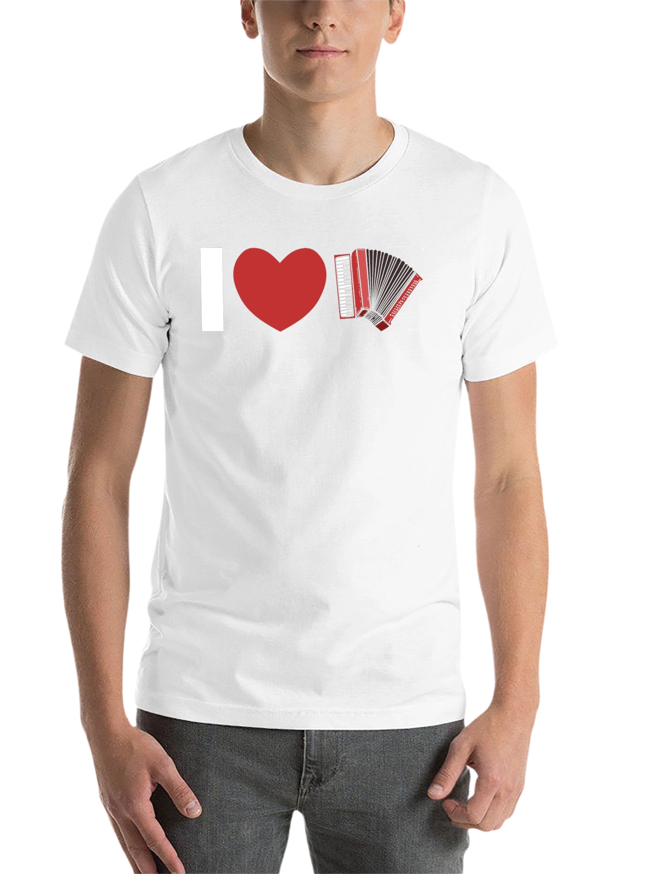Black I Heart Accordion Tee - Musician's Statement T-Shirt view 14