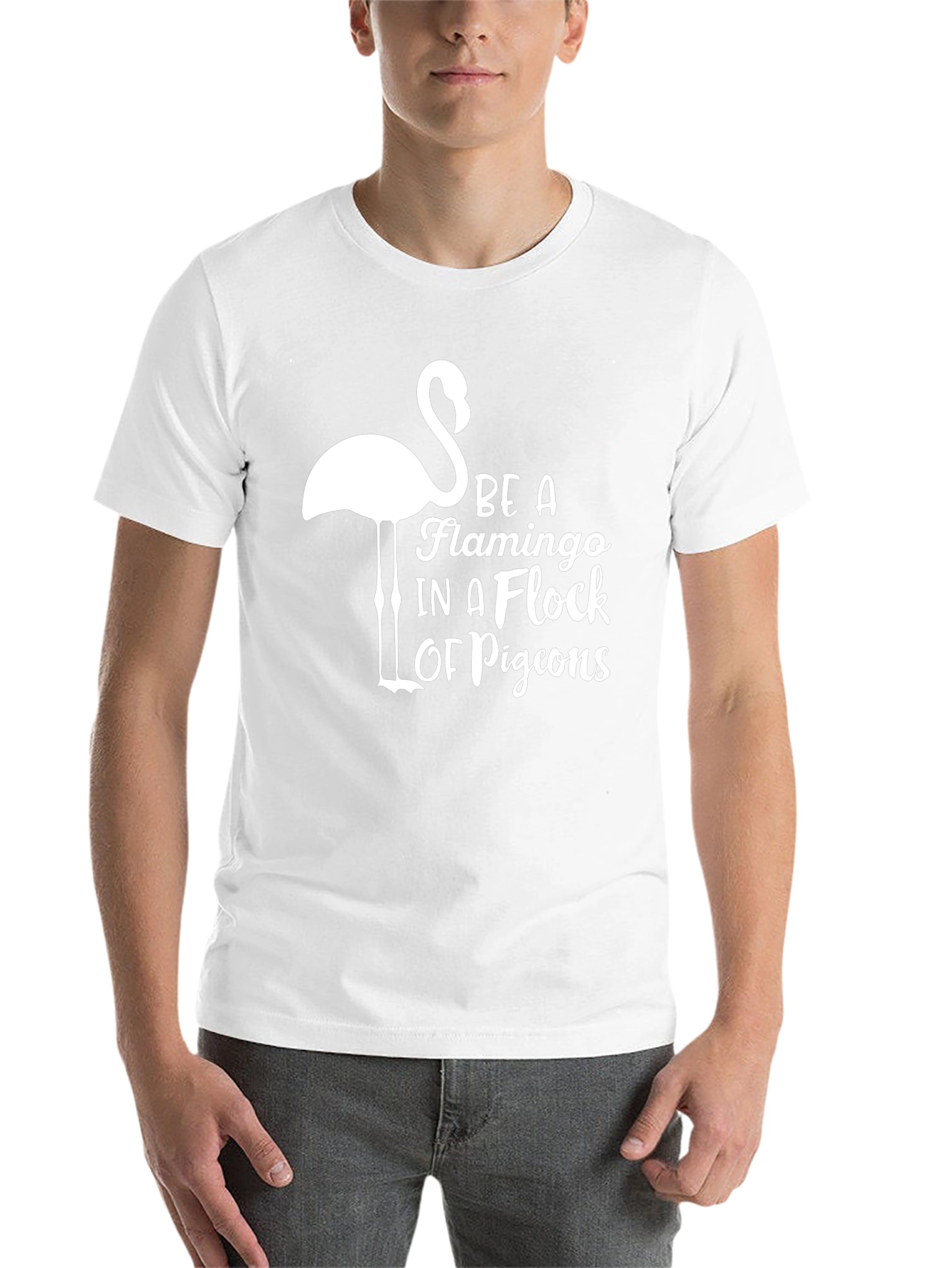 Black Be a Flamingo T-Shirt: Stylish Graphic Tee view 14