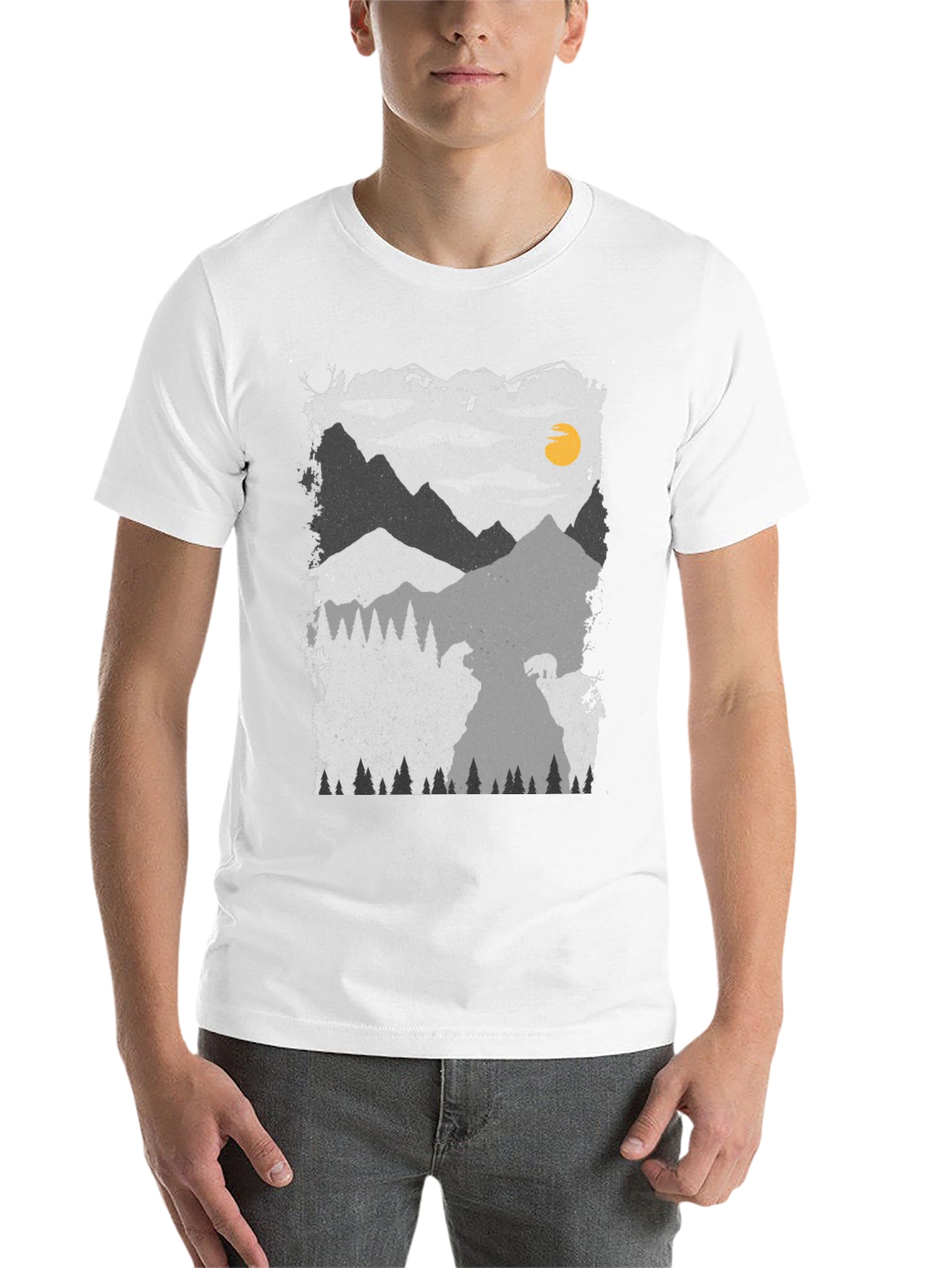 Black Mountain Bear Graphic Tee - Unisex Soft Cotton view 14