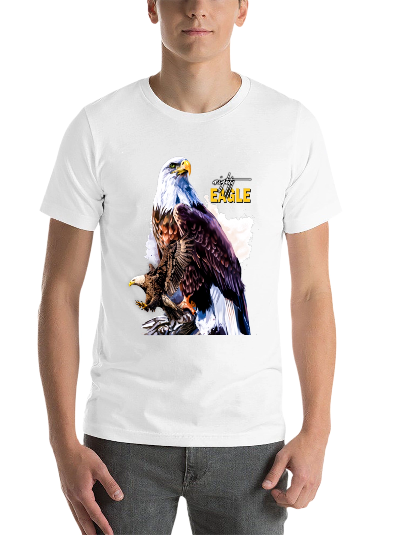 Black Mighty Eagle Graphic Tee - Men's Black T-Shirt view 14