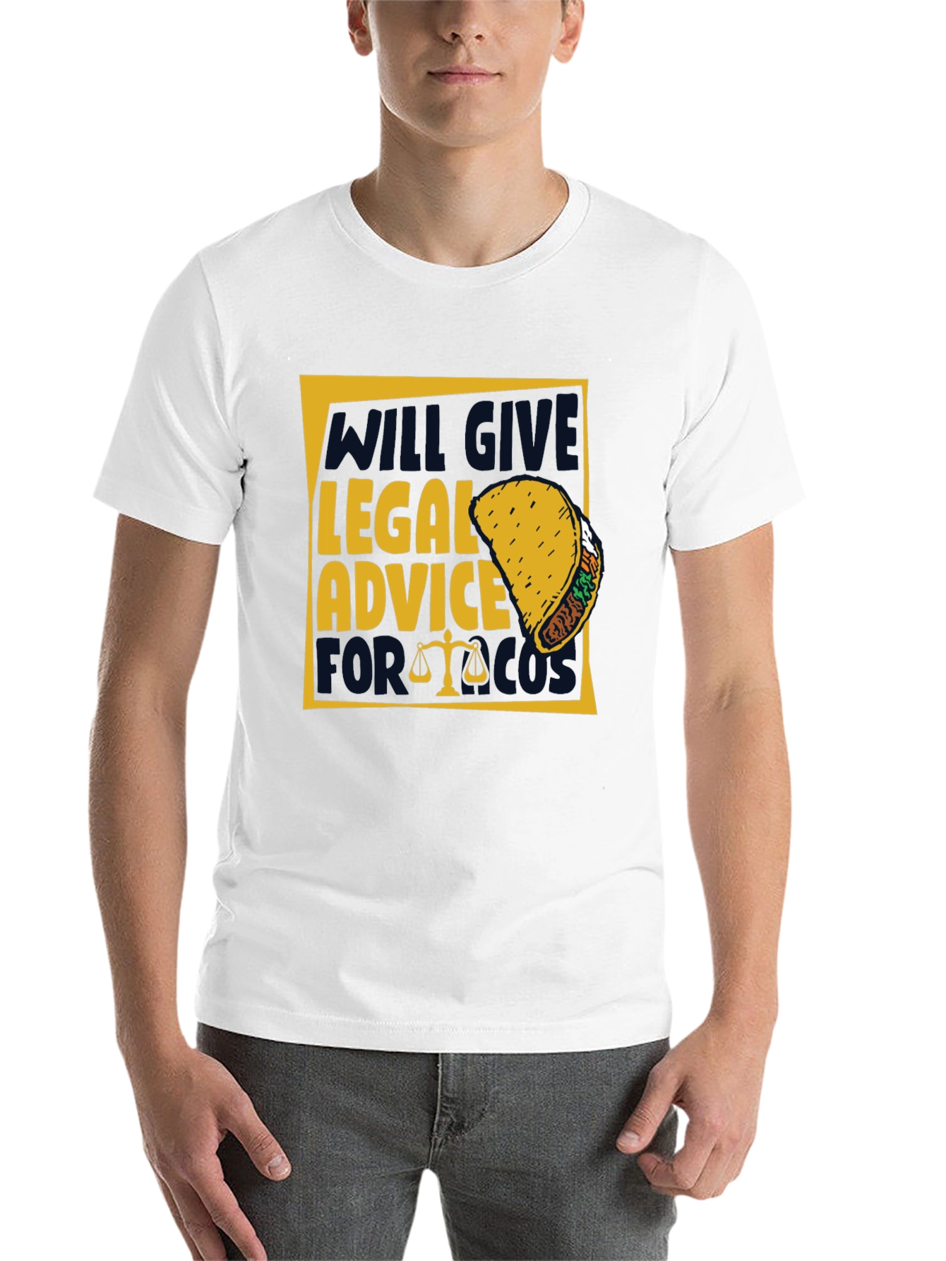 Black Legal Advice for Taco Funny T-Shirt view 14