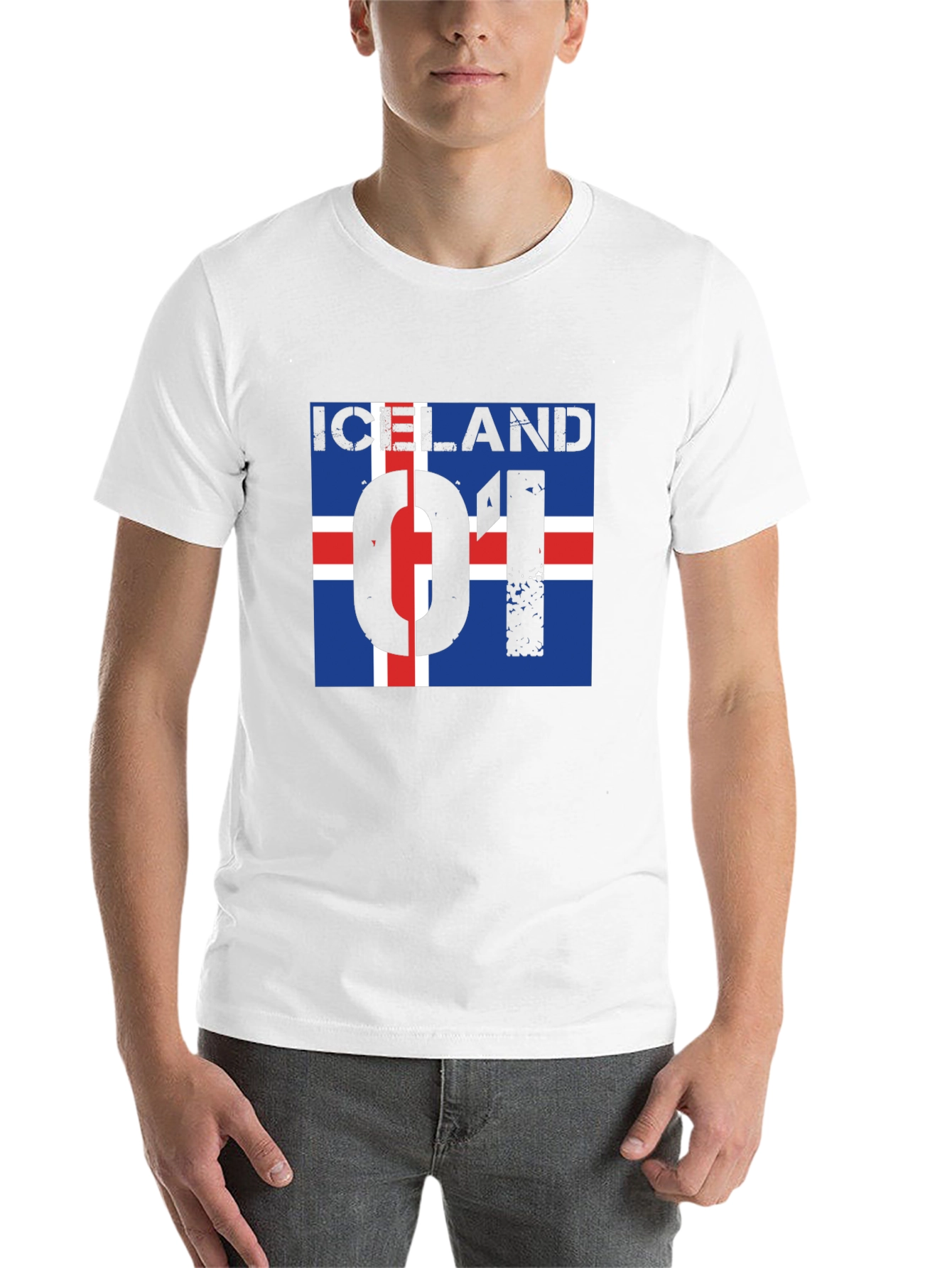 Iceland Flag Graphic Print T-Shirt - 14