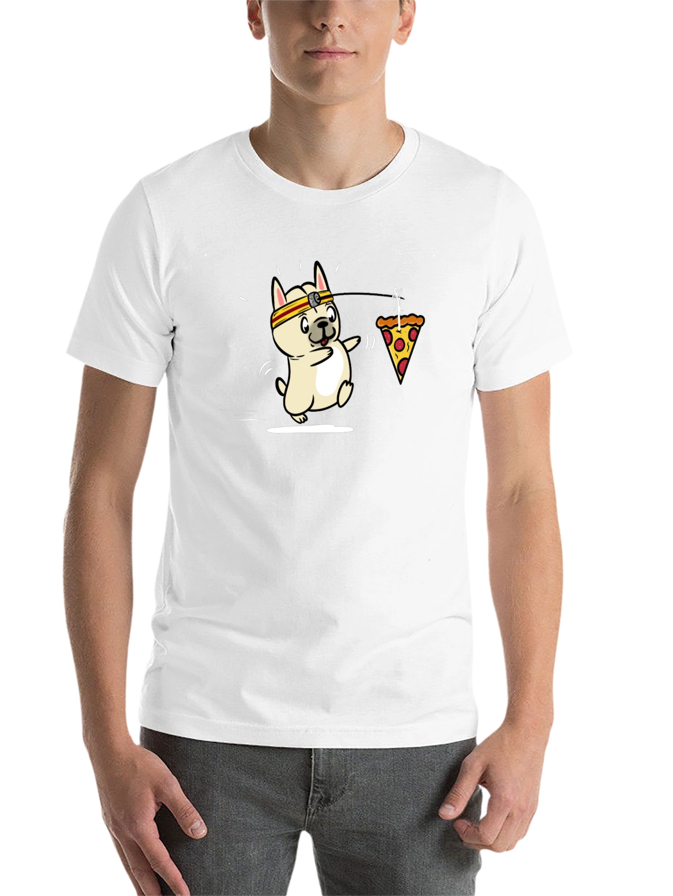Black Dog Pizza Funny Graphic T-Shirt view 14