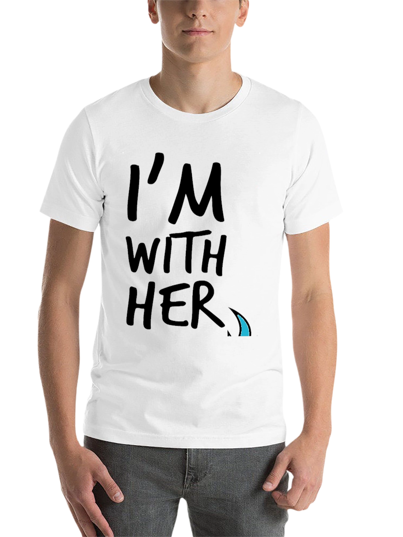 Black I'm With Her Graphic Tee - Black Crew Neck view 14
