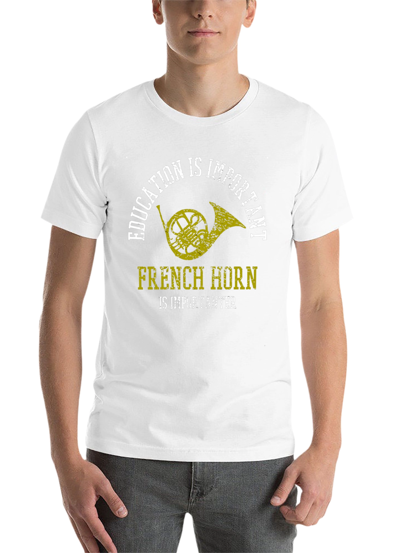 Black French Horn is Importanter Graphic T-Shirt view 14