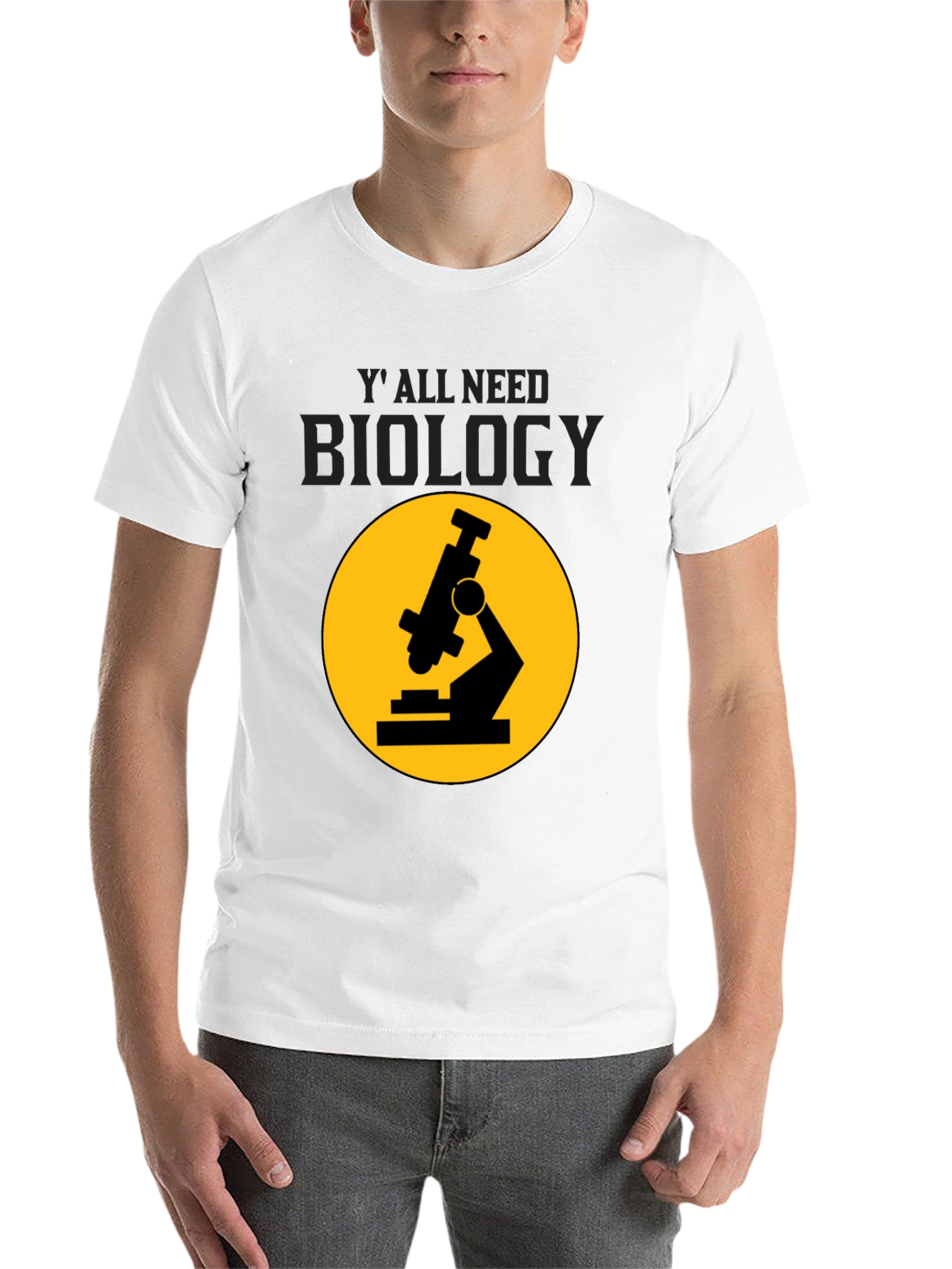 Black Biology T-Shirt: 'Y'all Need Biology' Microscope Tee view 14