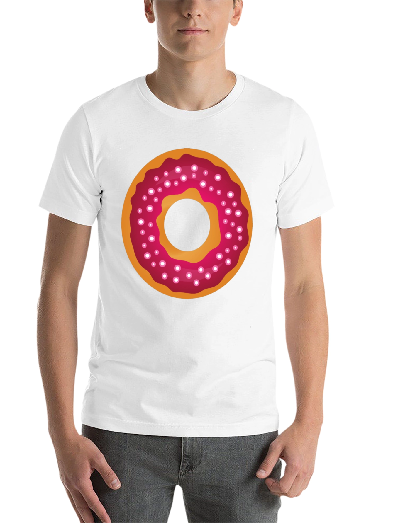 Black Donut Graphic Tee - Sweet & Stylish Casual Wear view 14