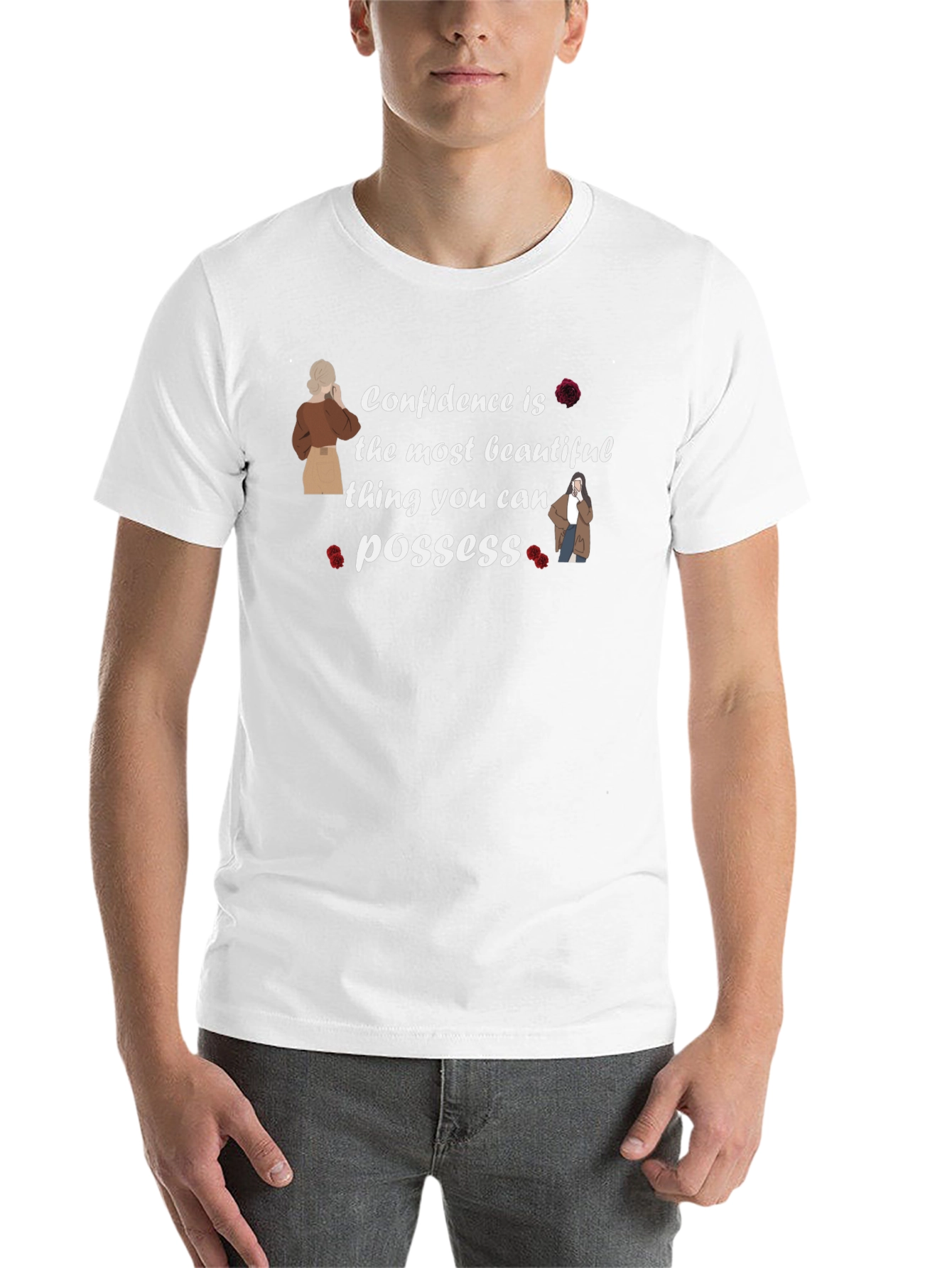 Black Confidence Graphic T-Shirt view 14