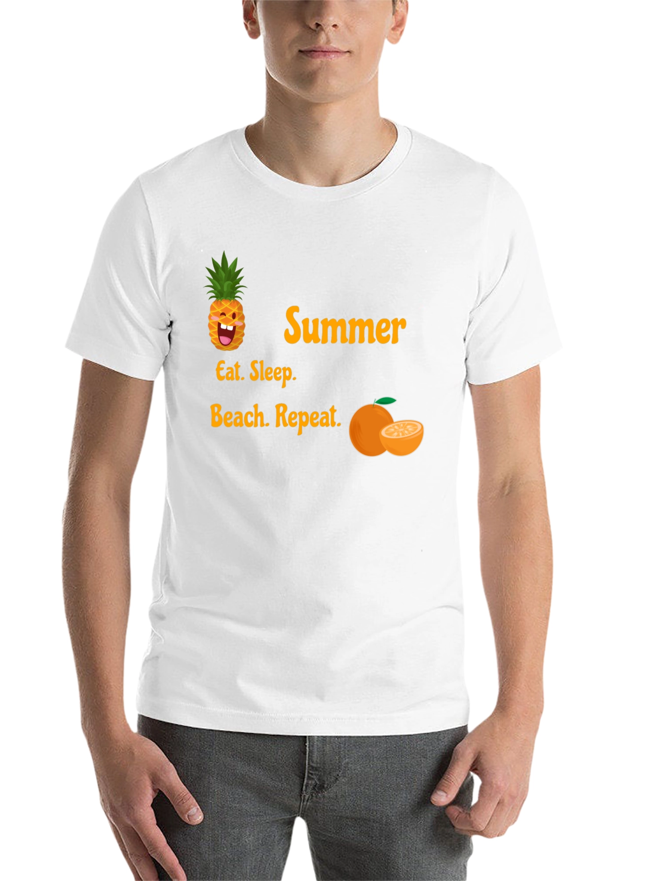 Black Summer T-Shirt: Eat, Sleep, Beach, Repeat view 14