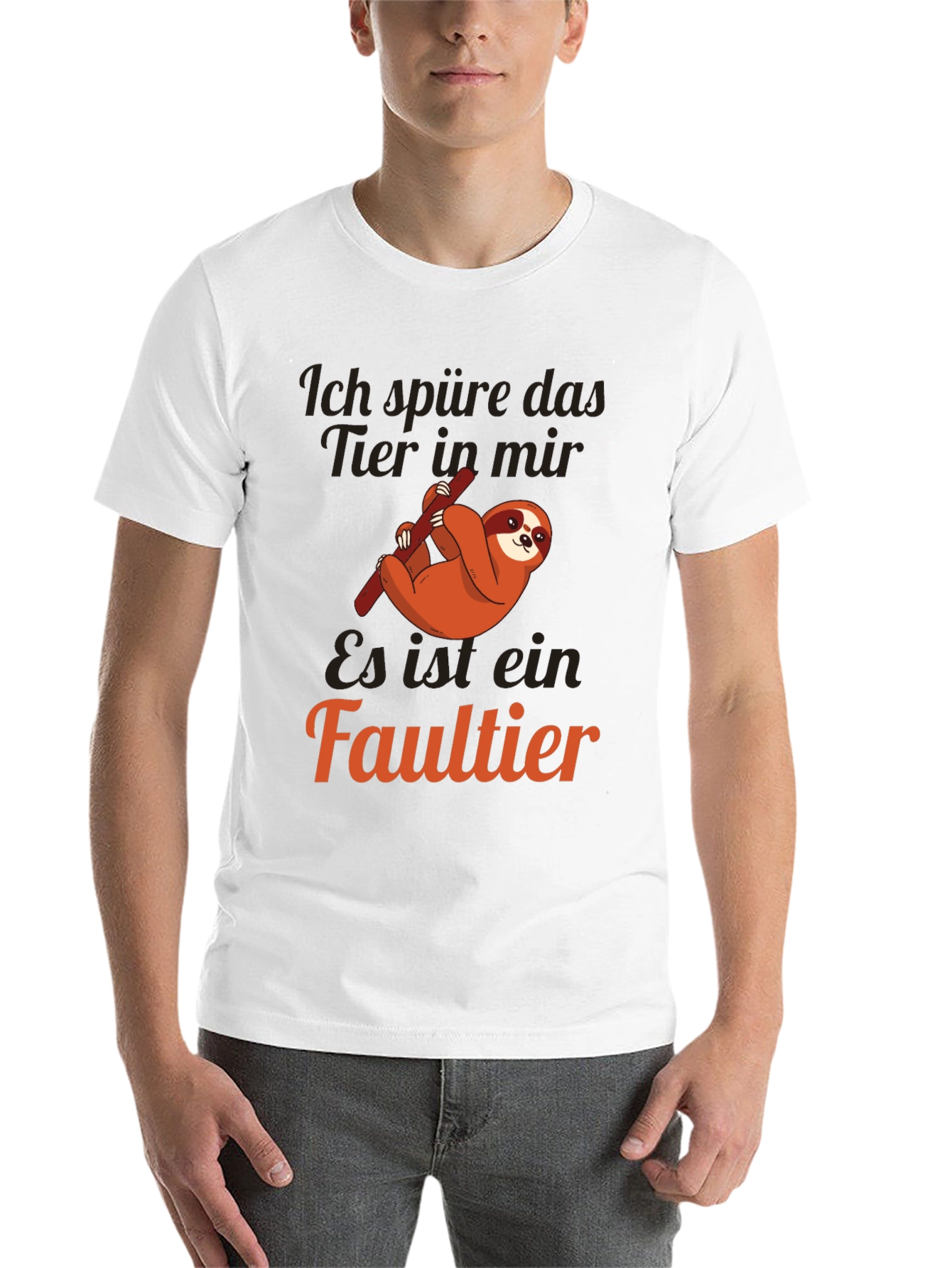 Black Funny Sloth T-Shirt - "Ich spüre das Tier in mir" view 14