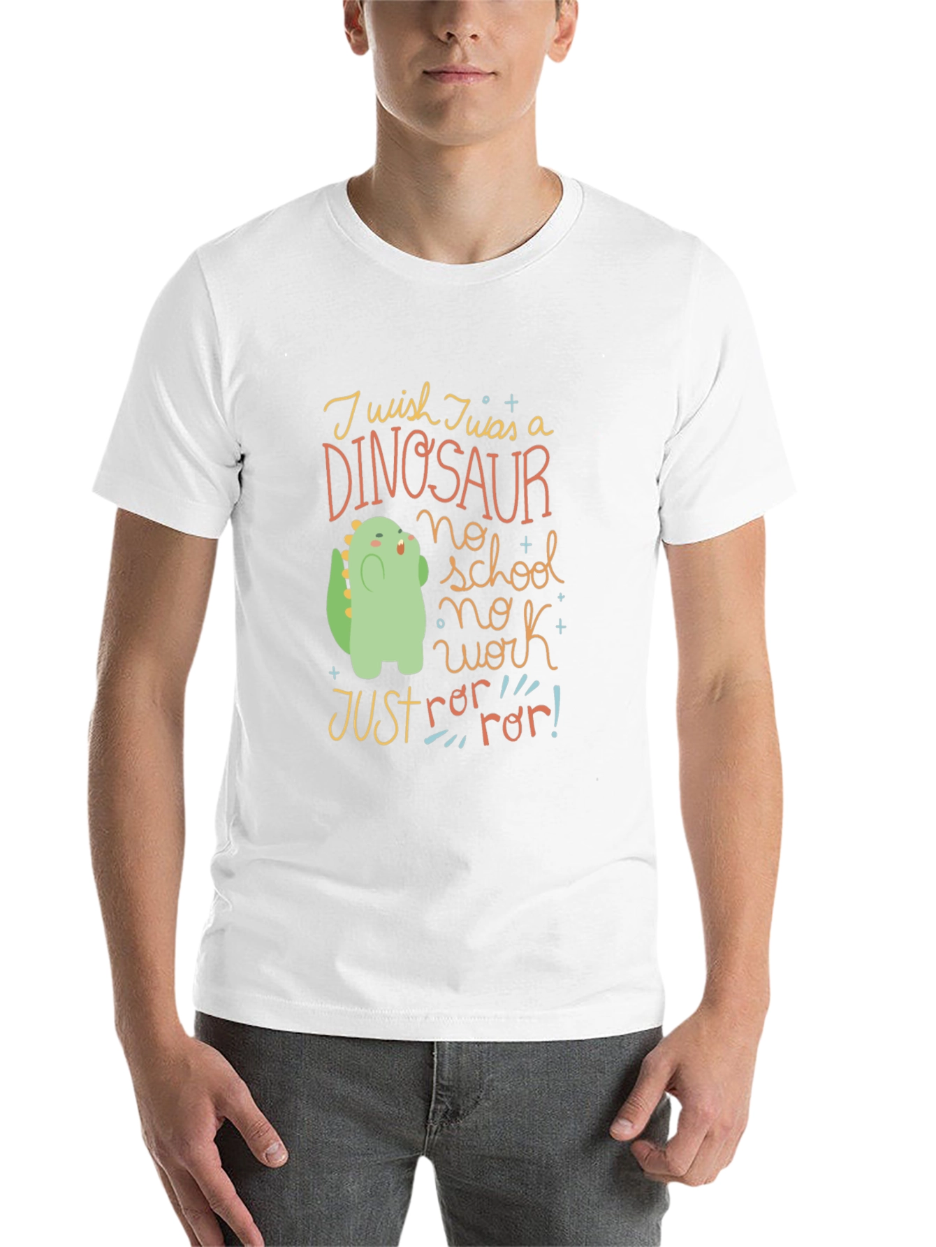 Black Dinosaur T-Shirt - No School, No Work, Just Rawr! view 14