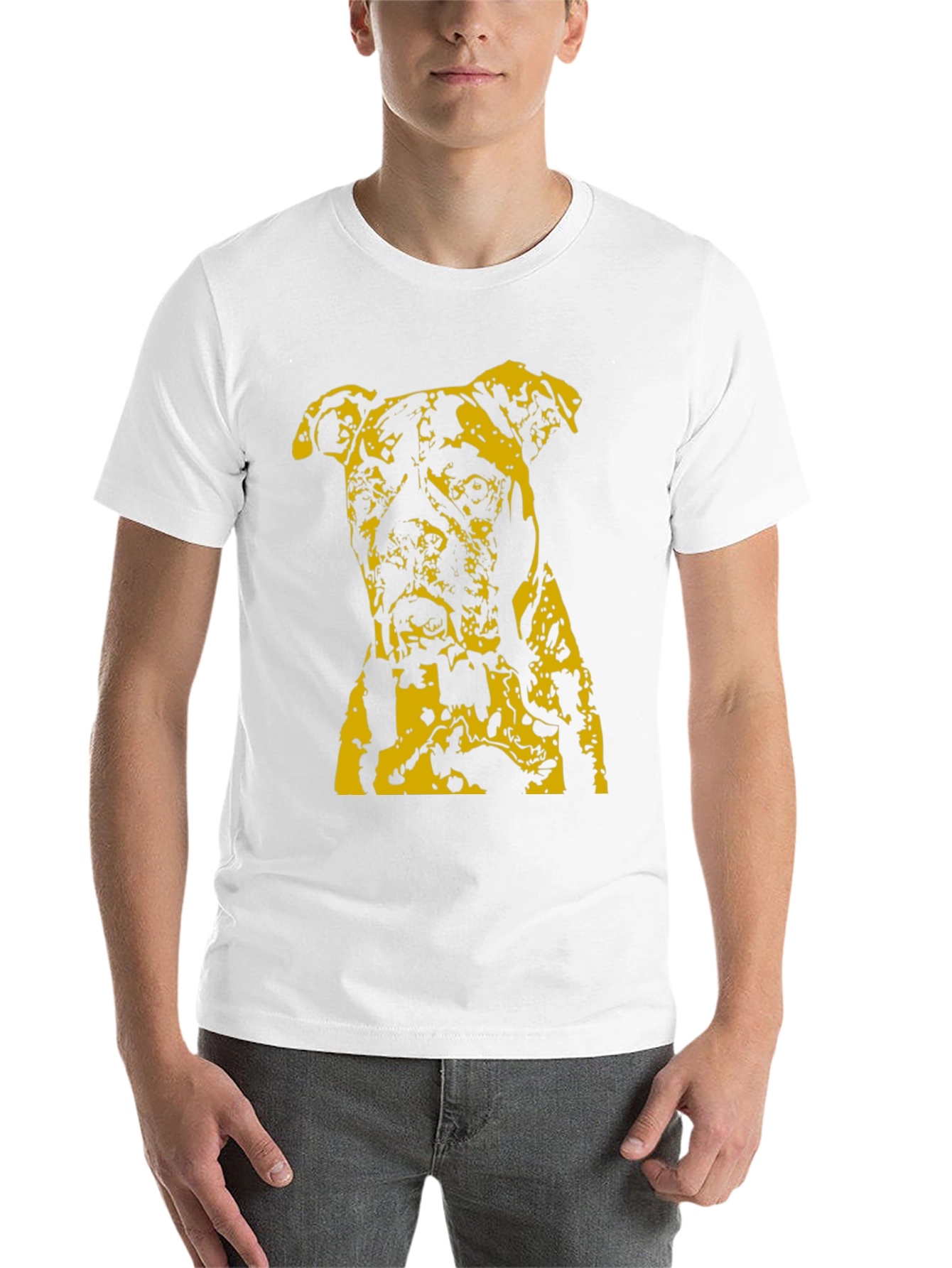 Black Boxer Dog Graphic T-Shirt - Black view 14
