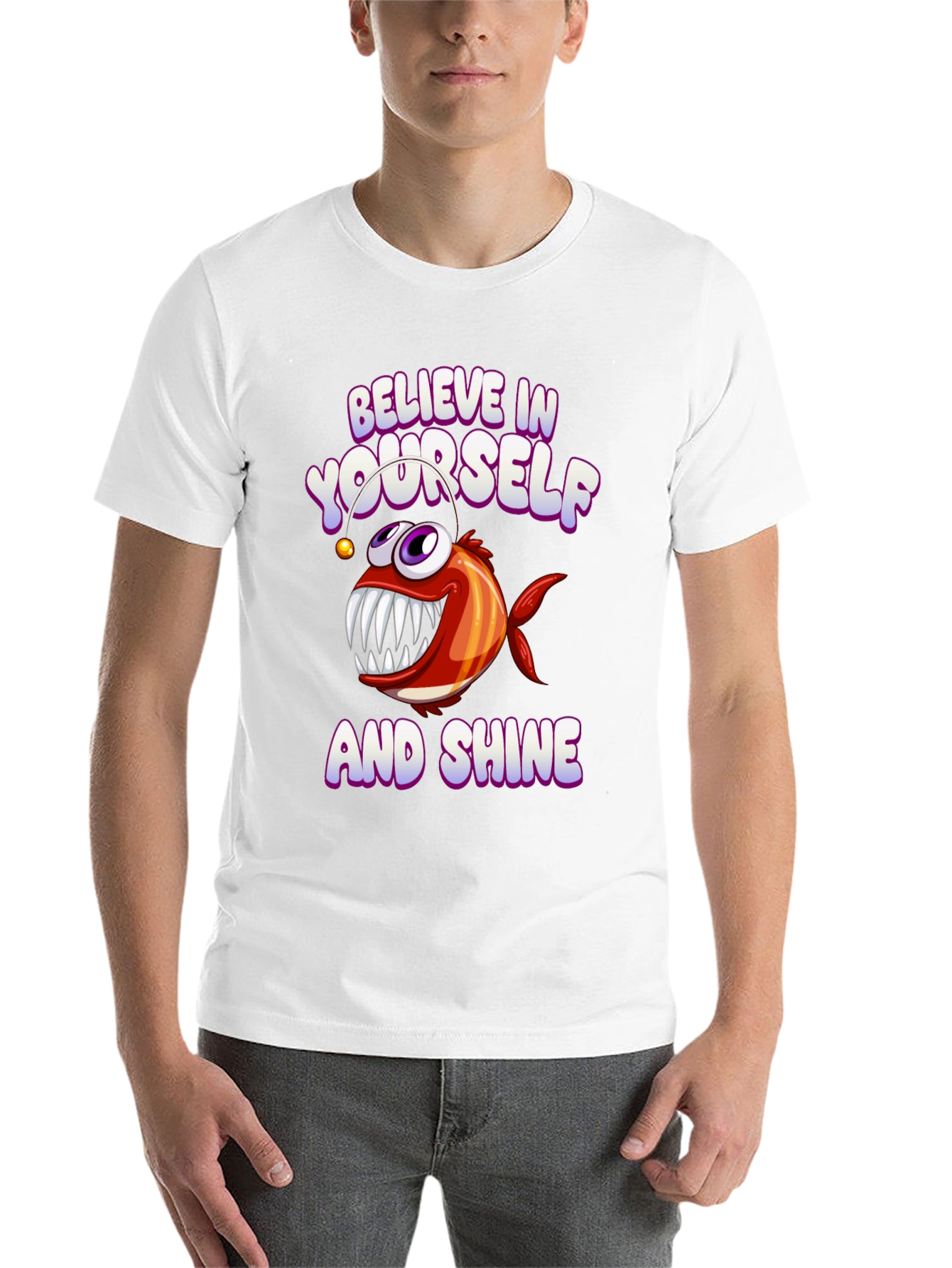 Black Believe in Yourself and Shine Graphic T-Shirt view 14