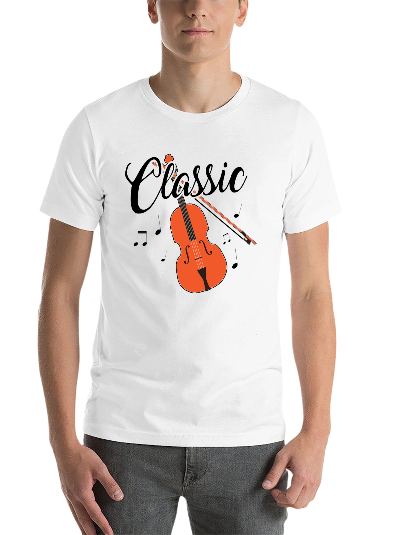 Black Classic Music T-Shirt view 14