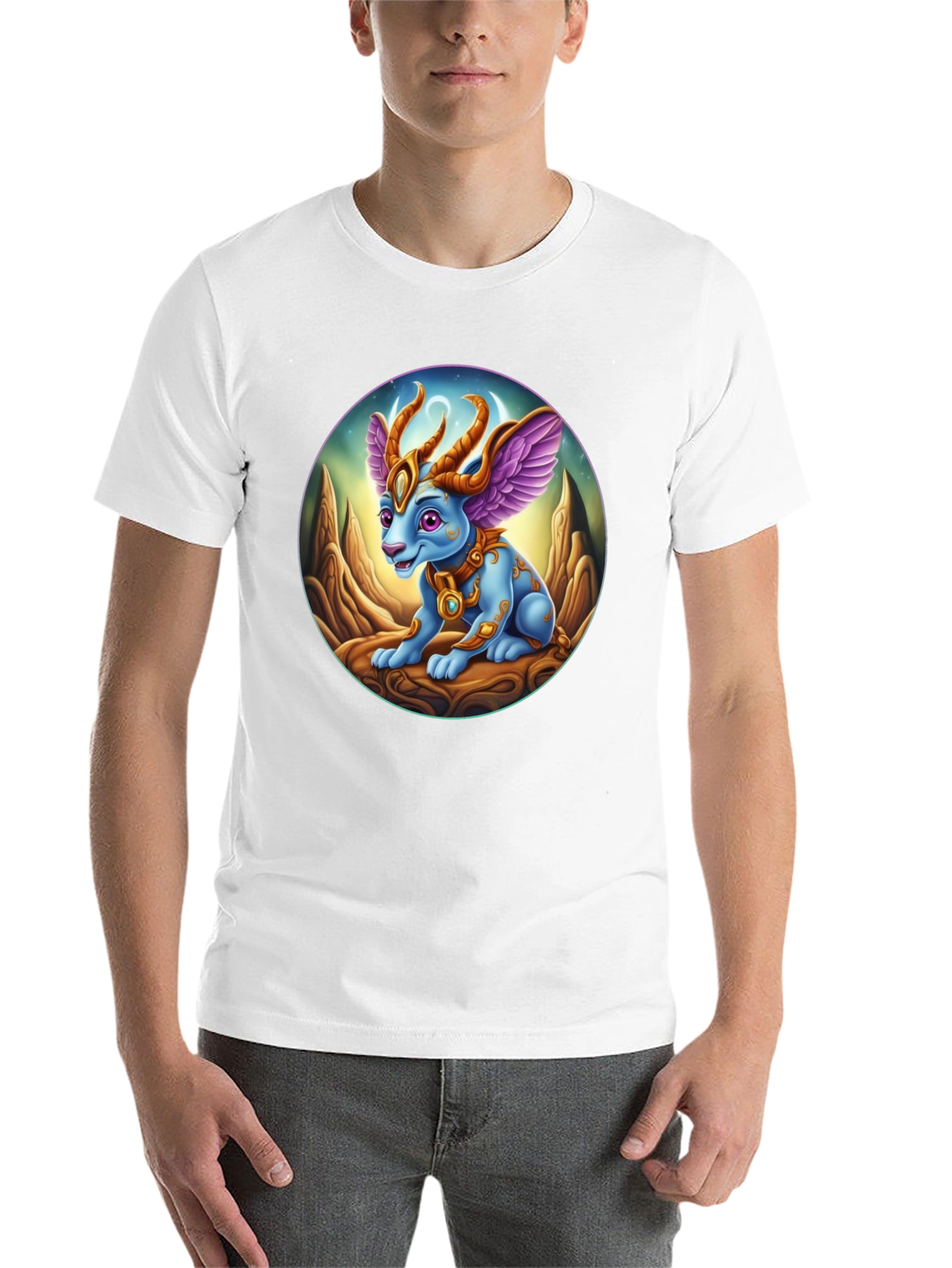 Black Fantasy Dragon T-Shirt - Unique Graphic Tee view 14