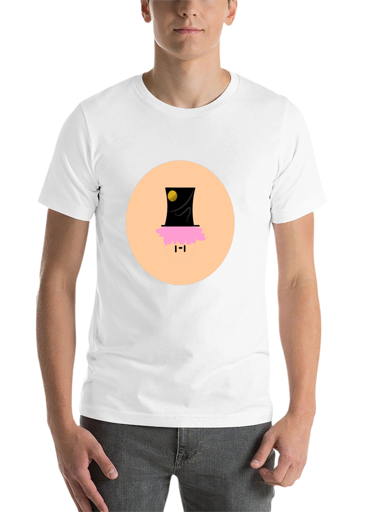 Black Funky Top Hat Tee - Unique Graphic Print T-Shirt view 14