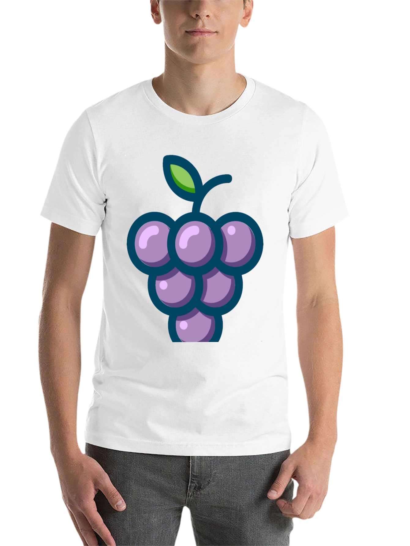 Black Grapes Graphic Tee - Casual Black T-Shirt view 14
