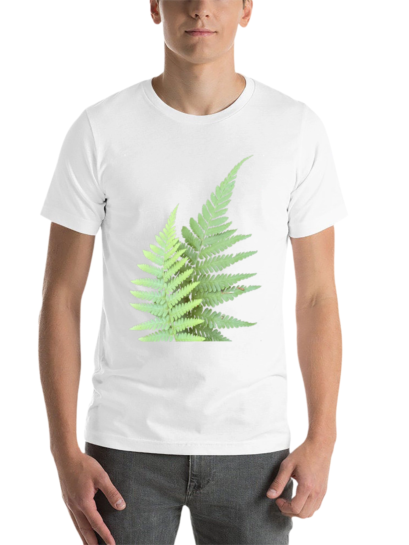 Black Fern Print Black T-Shirt view 14