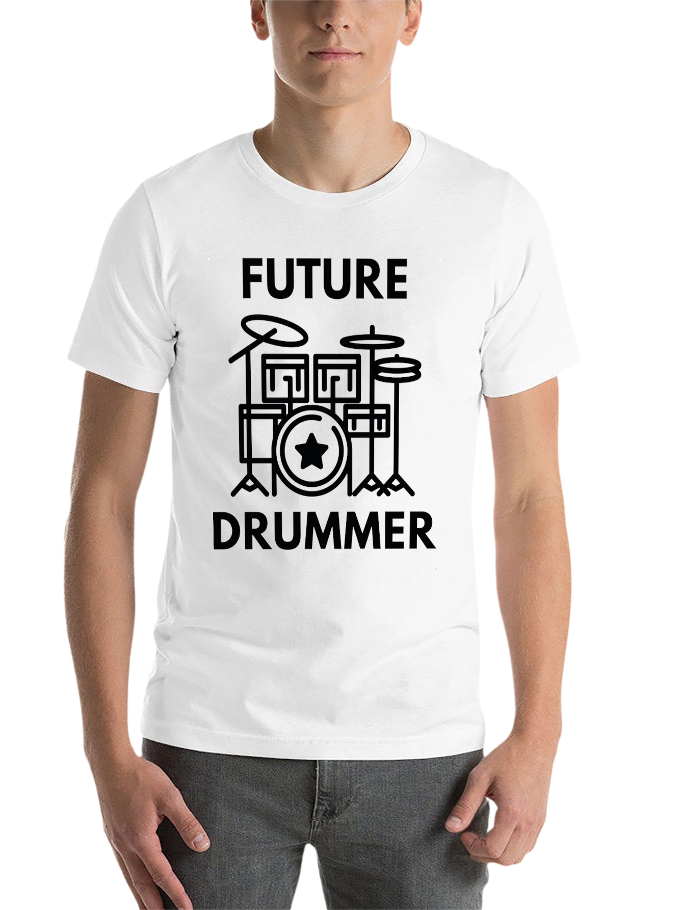 Black Future Drummer T-Shirt - Music Lover Gift view 14