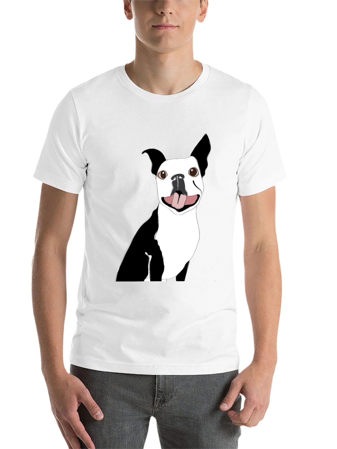 Black Boston Terrier Graphic Tee - Soft Cotton Blend view 14
