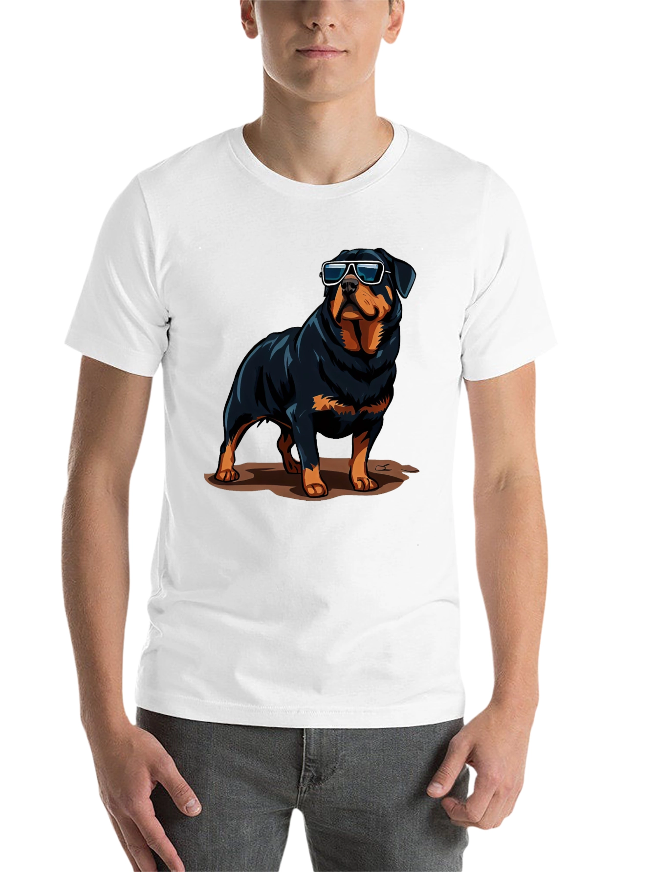 Black Cool Rottweiler Graphic Tee - Stylish Dog Lover Shirt view 14
