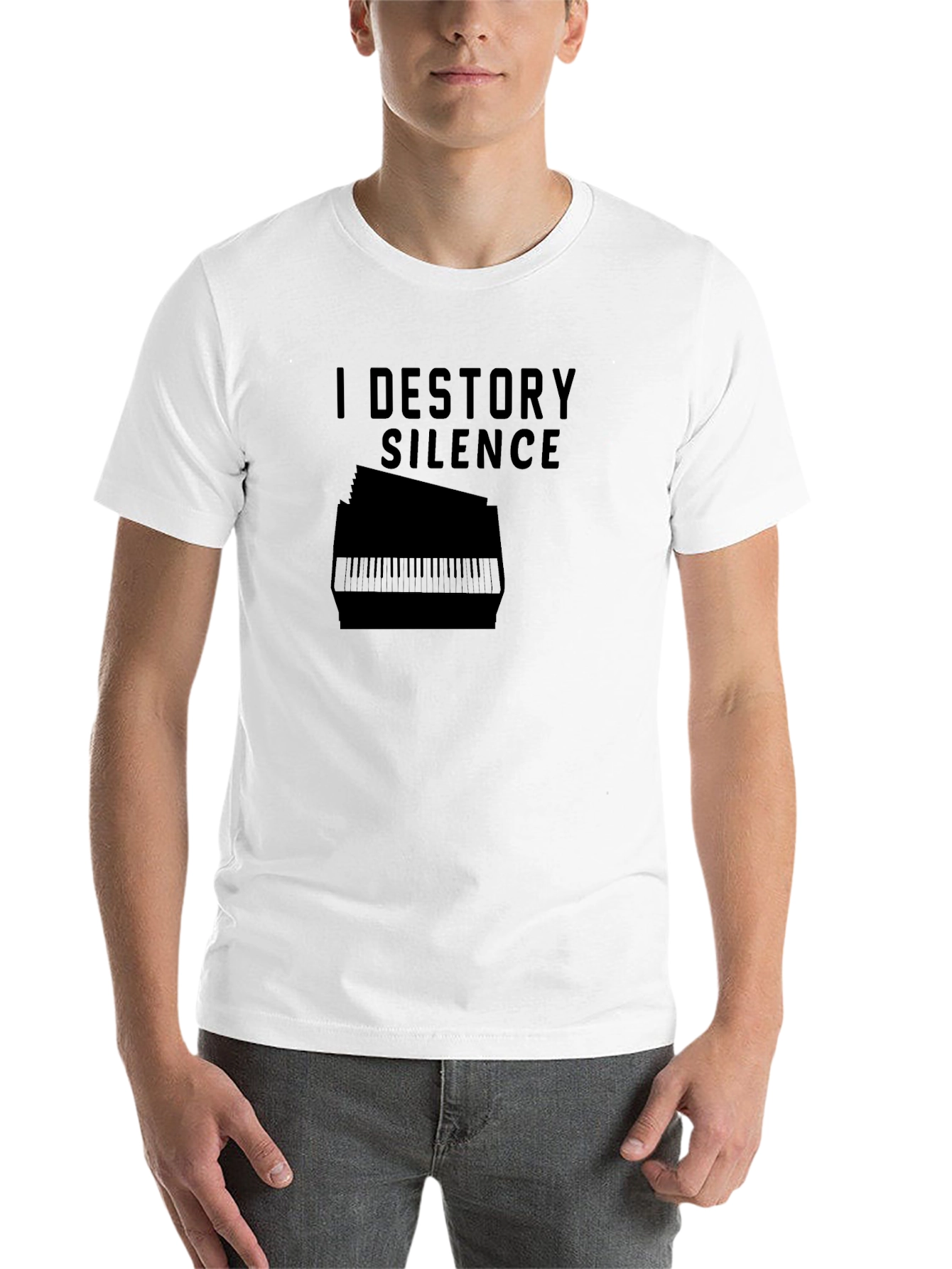 Black I Destroy Silence T-Shirt - Musician Tee view 14