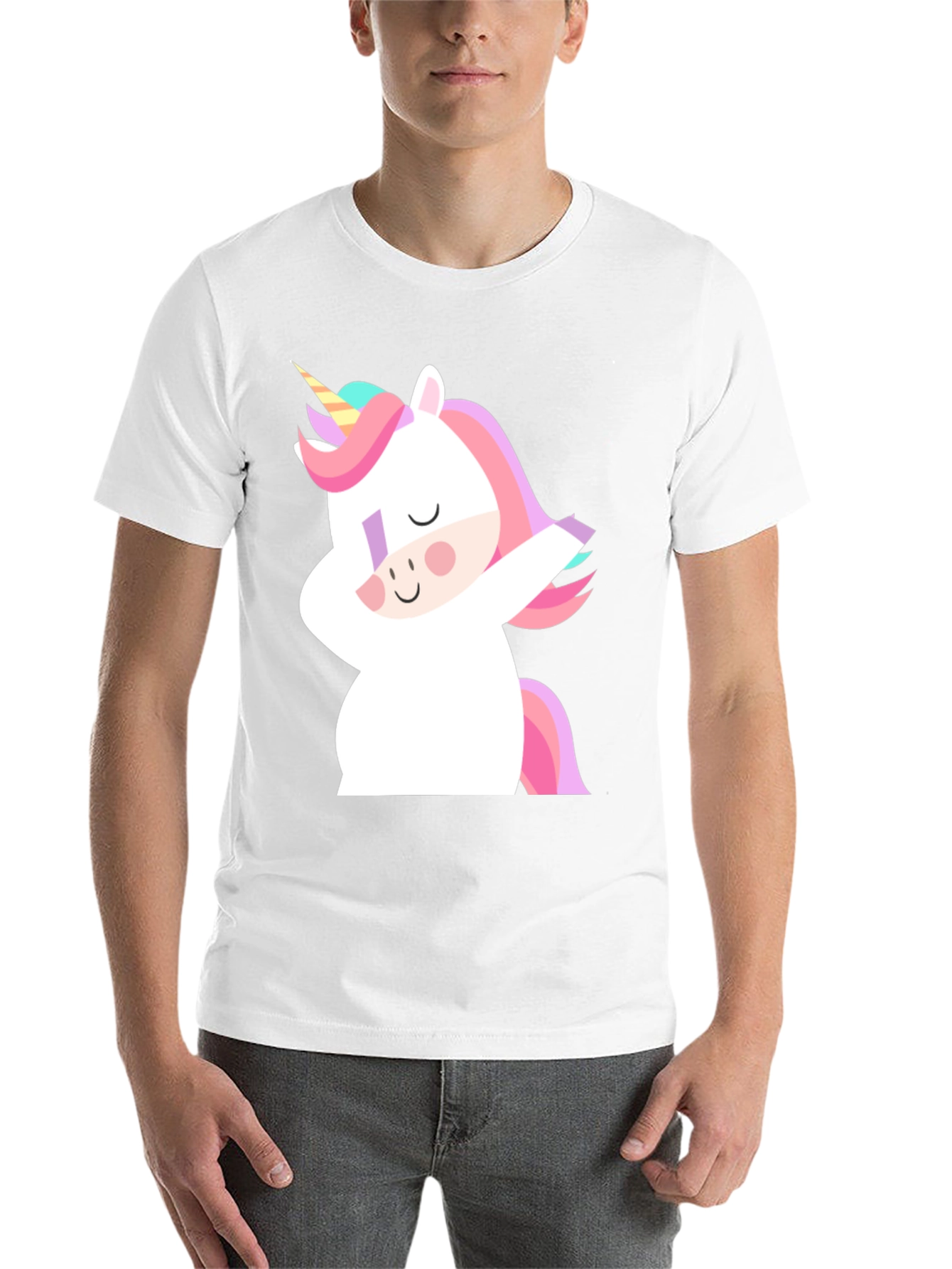 Black Unicorn Dab Black T-Shirt view 14