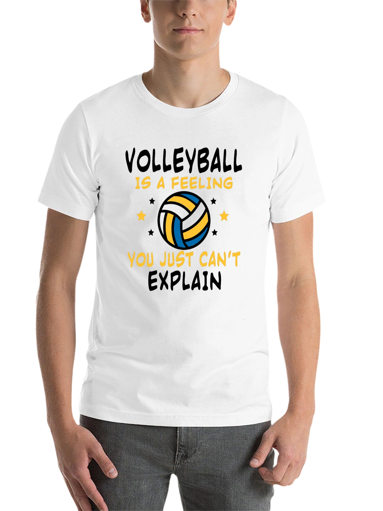 Black Volleyball Is A Feeling Graphic T-Shirt view 14